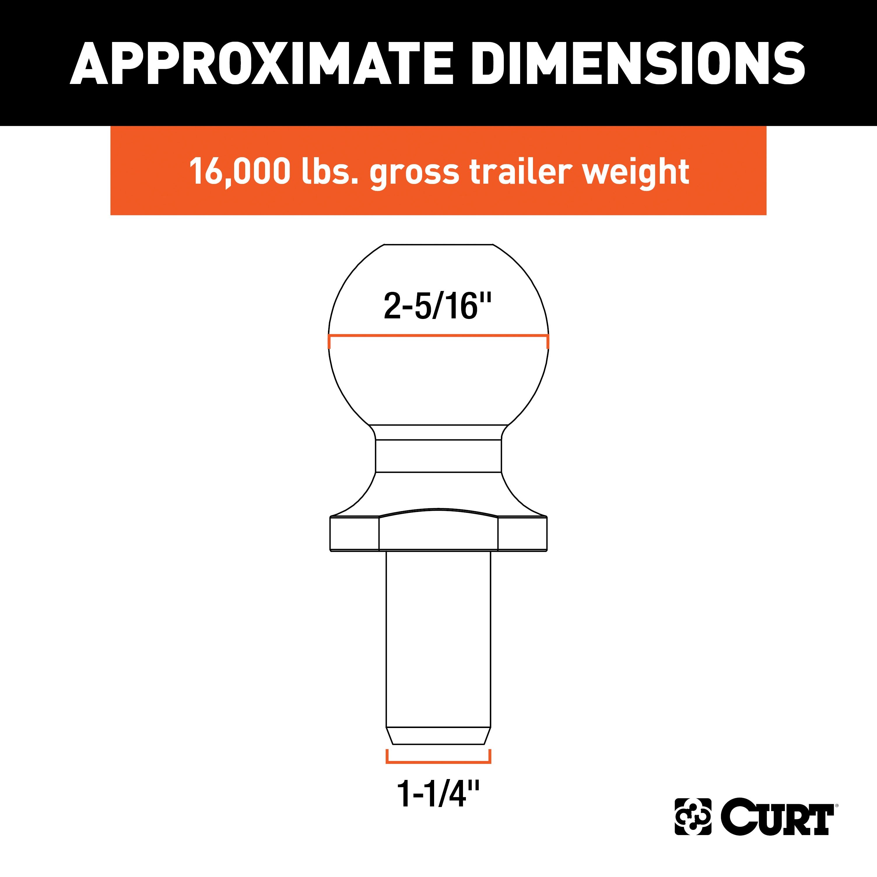 Trailer Hitch Ball,2-5/16 Inch Ball