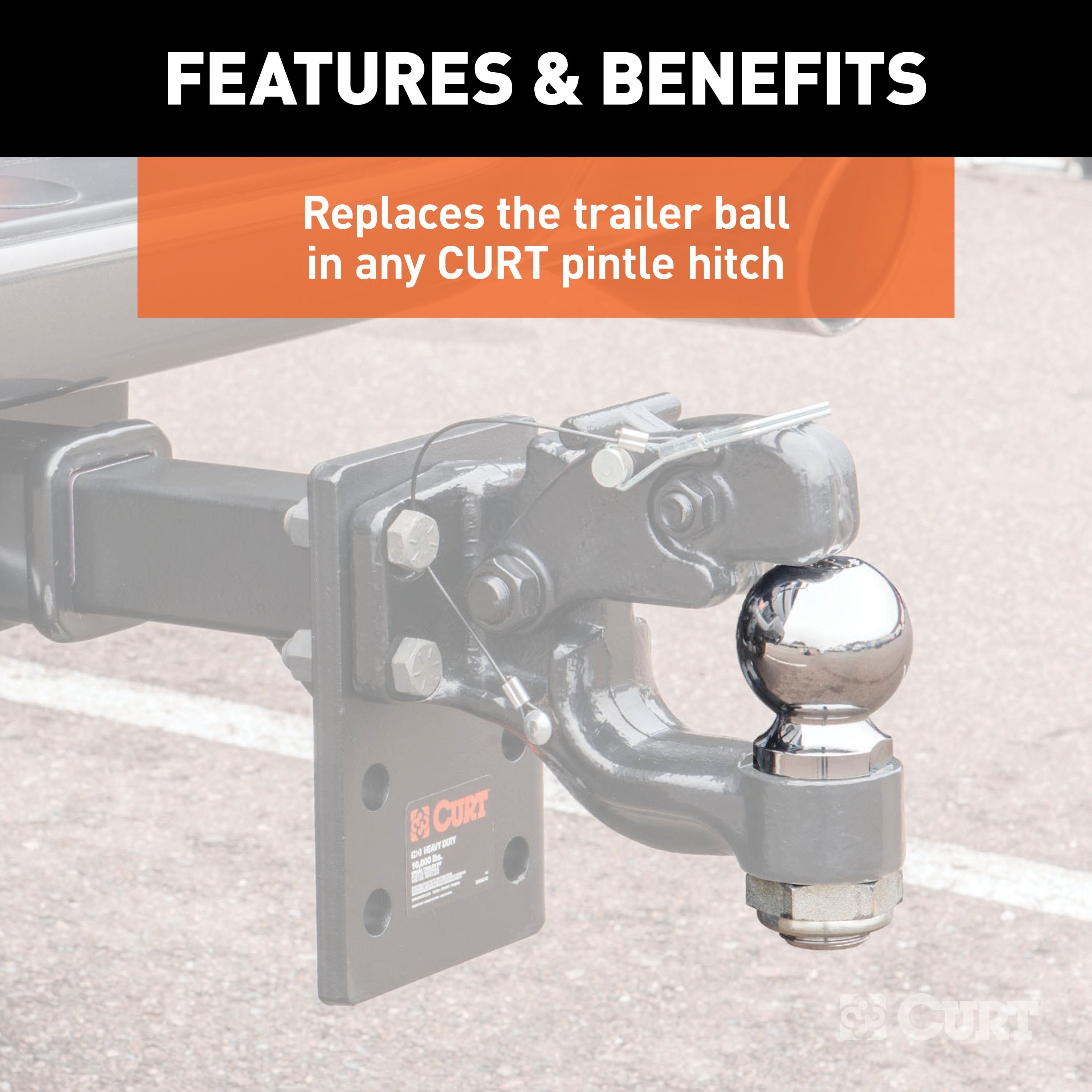 Trailer Hitch Ball,2-5/16 Inch Ball
