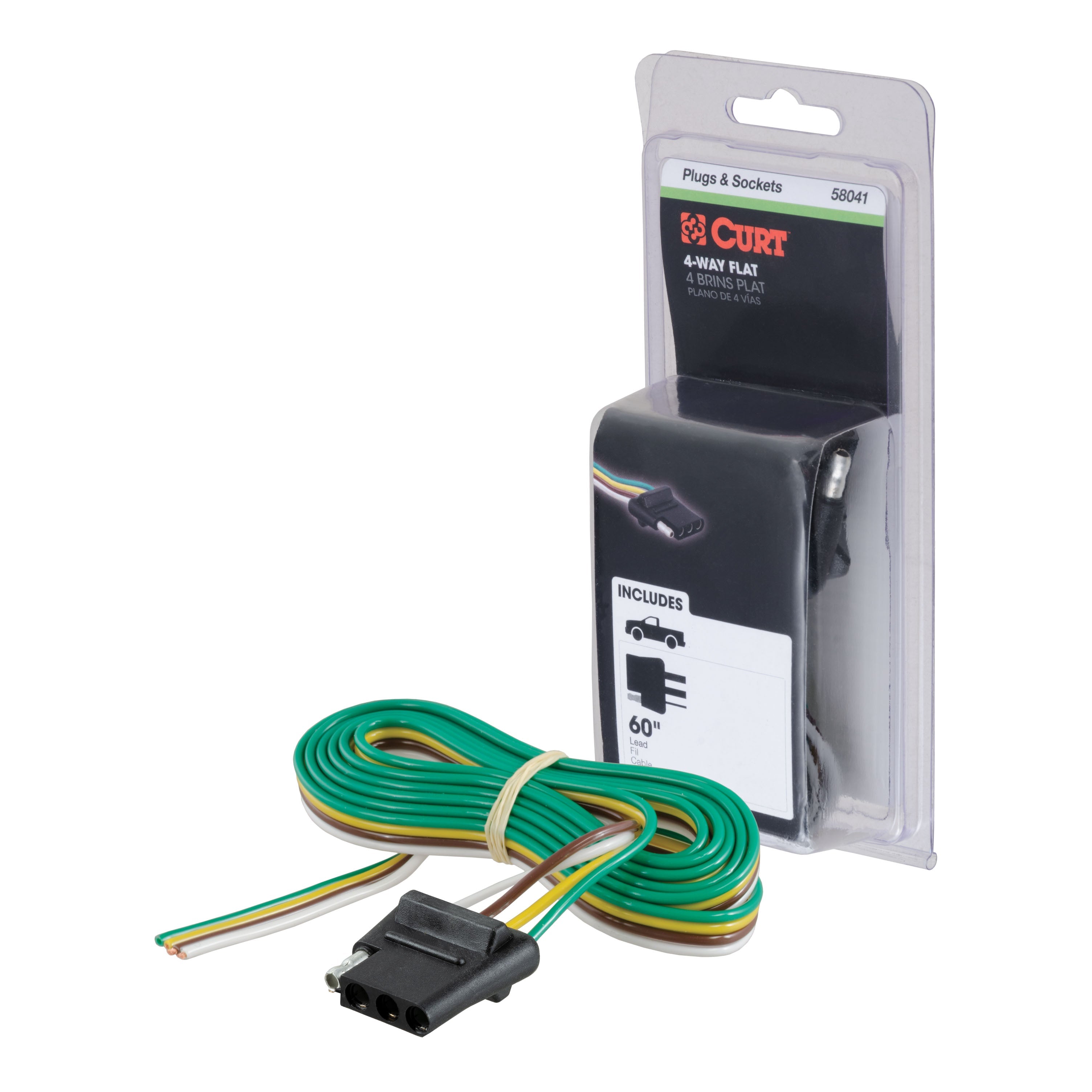 Trailer Wiring Parts and Accessories,4-Flat