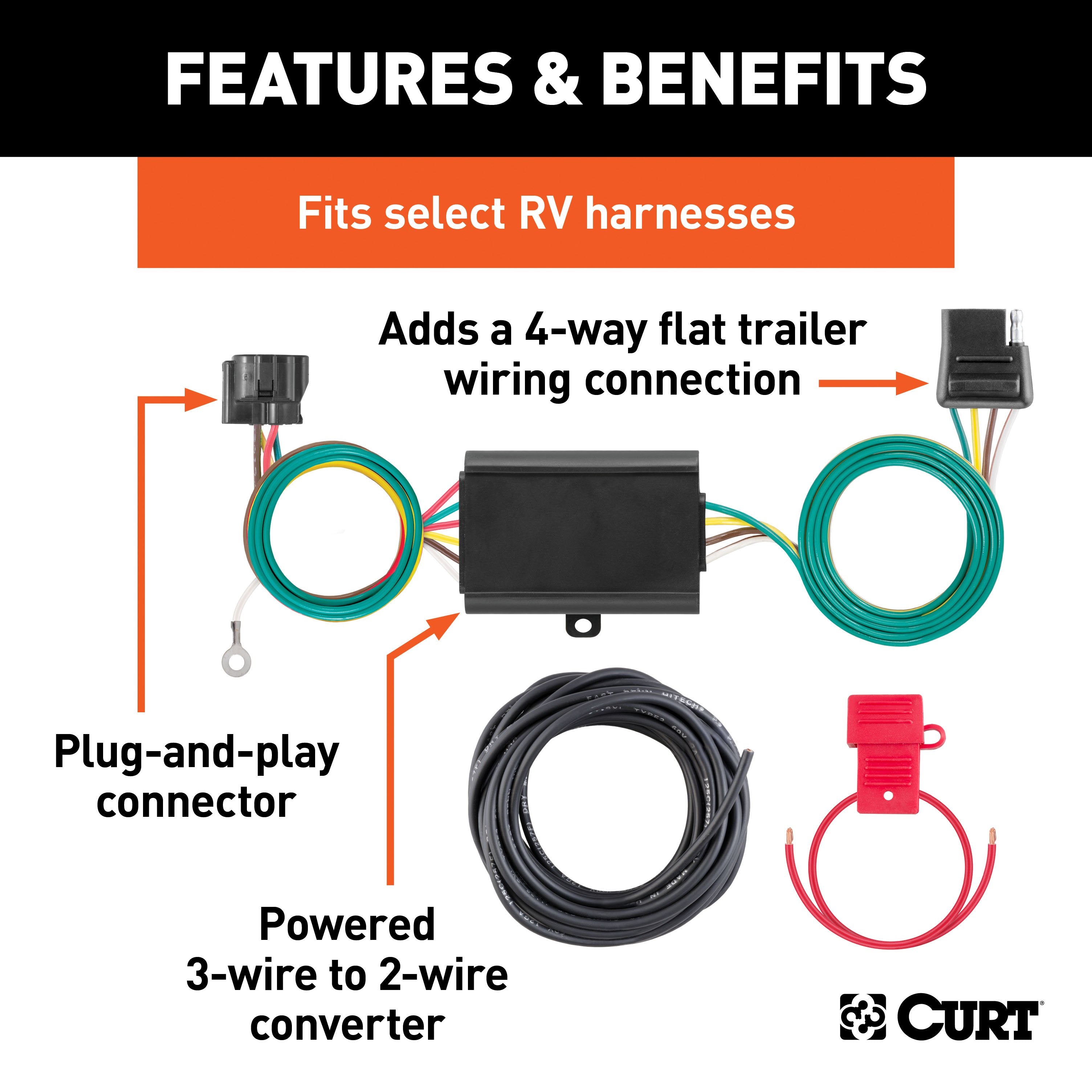 Flat Tow Wiring Parts,Adapters