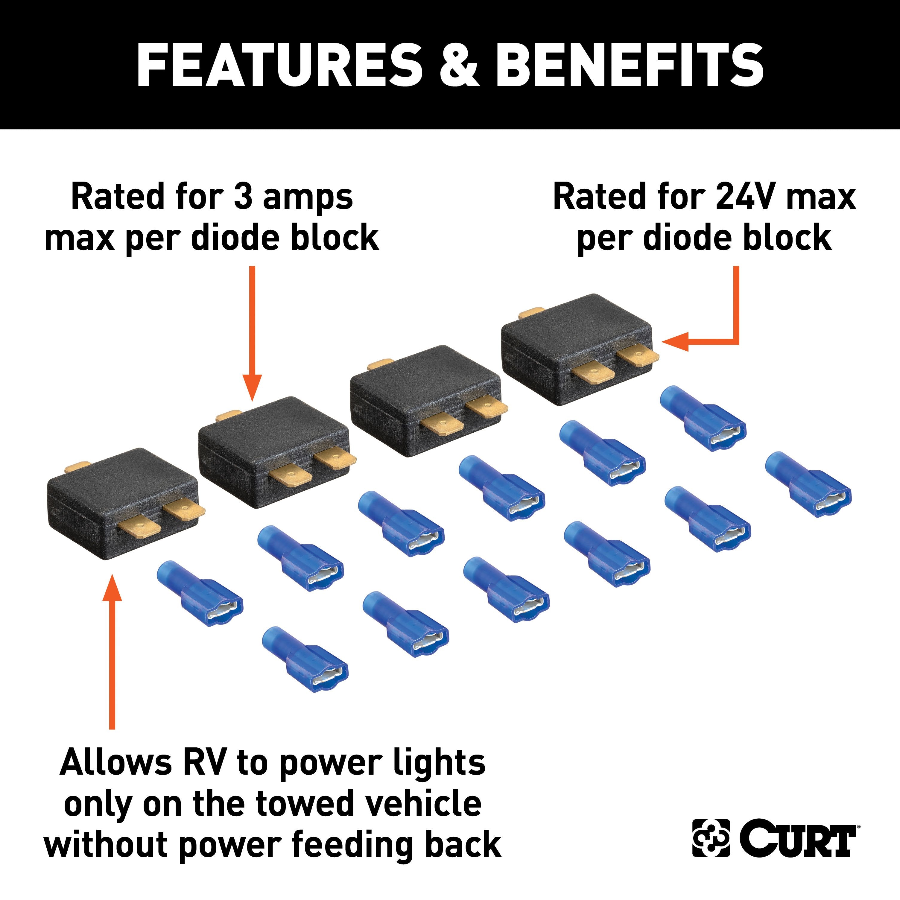 Flat Tow Wiring Parts,Diode Kit