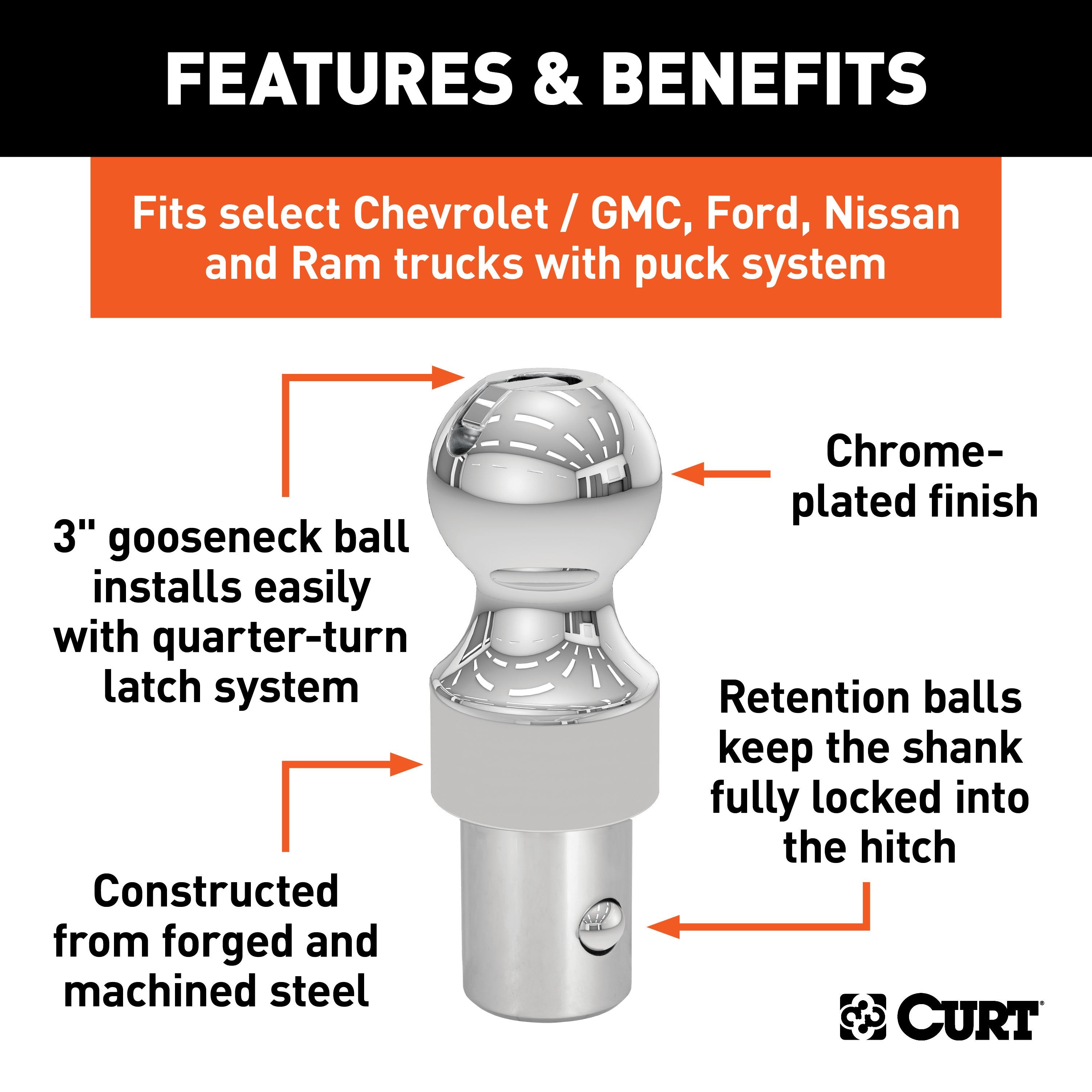 Trailer Hitch Ball,3 Inch Ball