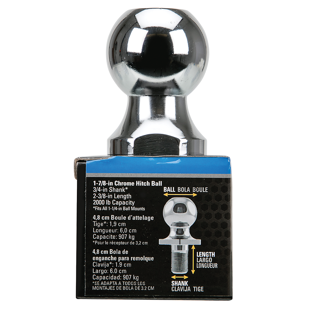 Trailer Hitch Ball,1-7/8 Inch Ball