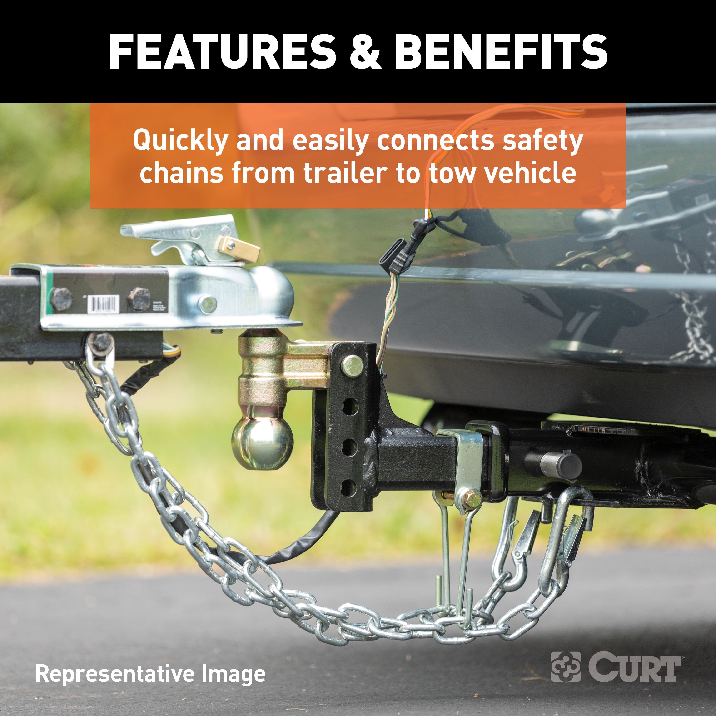 RV Flat Towing Parts,Tow Bar Safety Chains and Cables