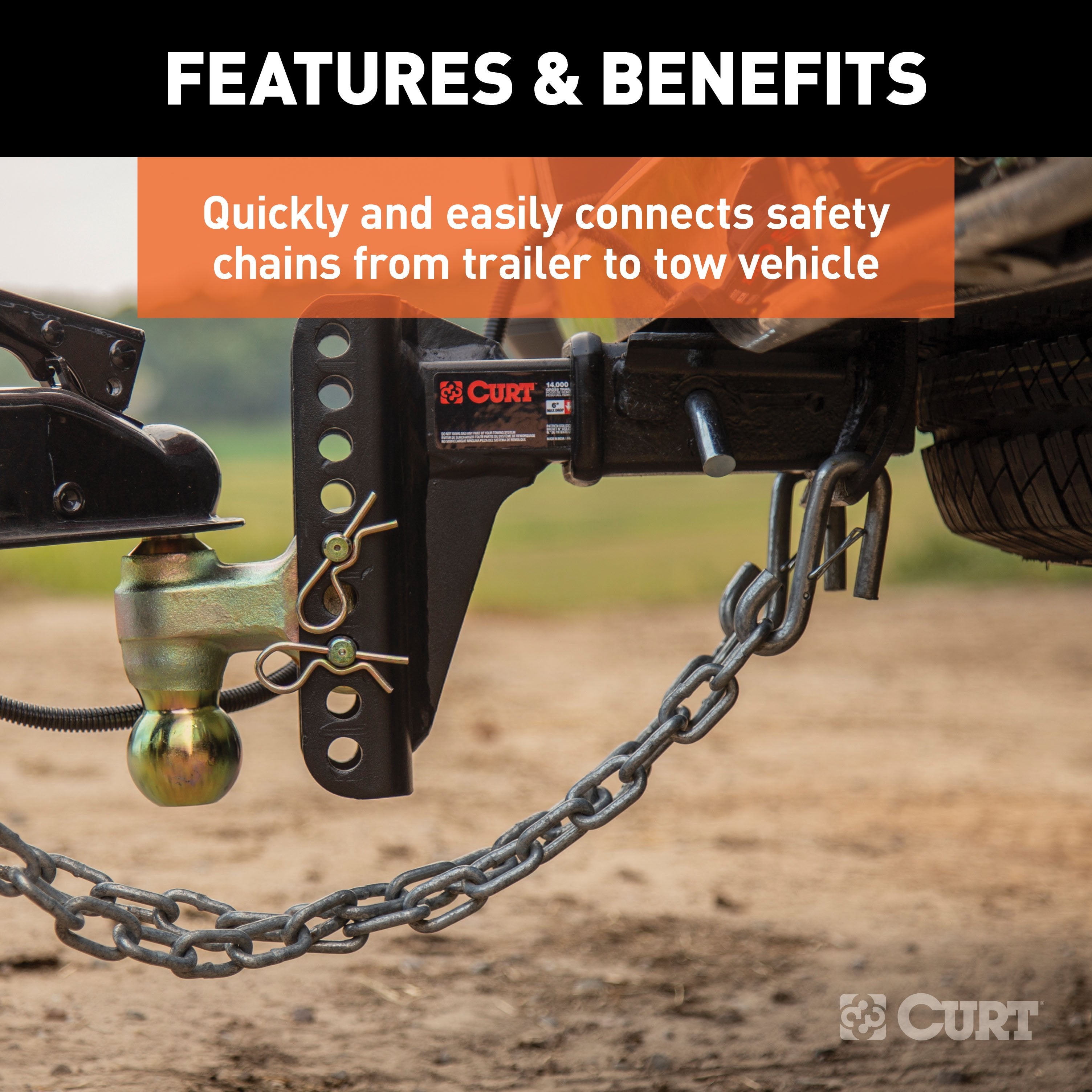 RV Flat Towing Parts,Tow Bar Safety Chains and Cables