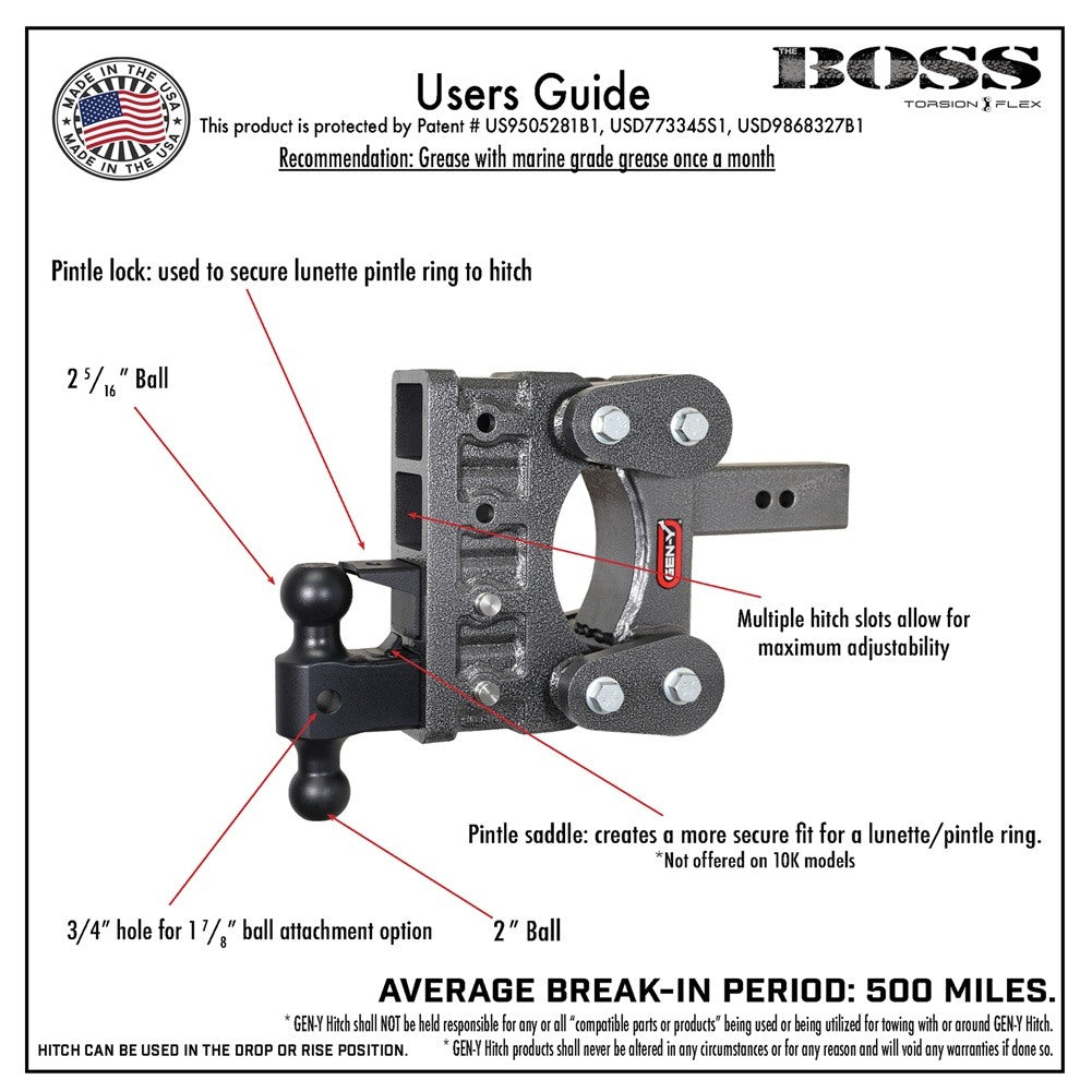 Trailer Hitch Ball Mount,Adjustable Ball Mount
