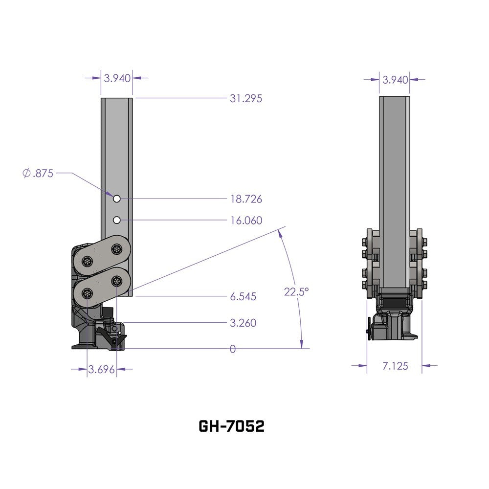 Gooseneck Trailer Coupler,Square Coupler 2-5/16 Inch Ball