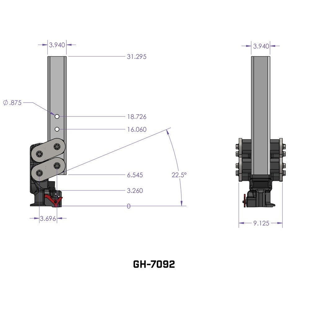 Gooseneck Trailer Coupler,Square Coupler 2-5/16 Inch Ball