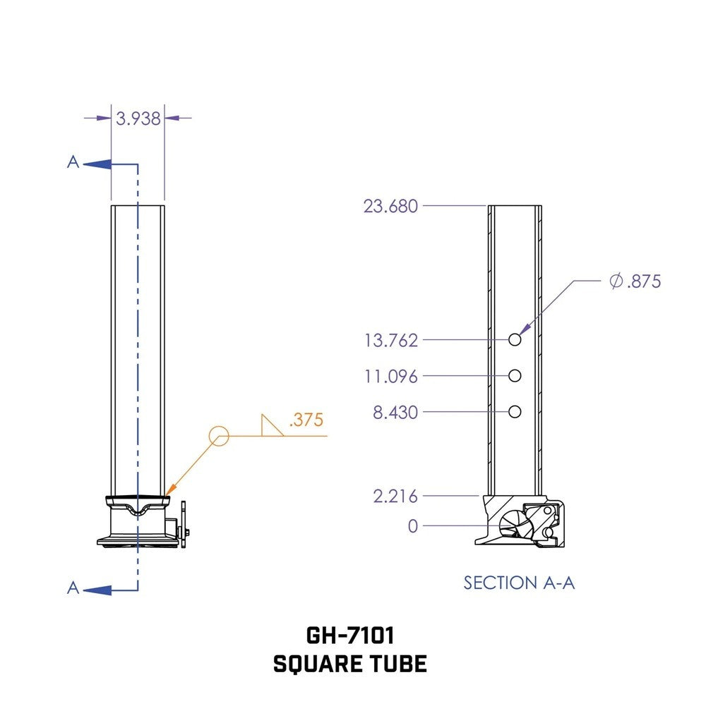 Gooseneck Trailer Coupler,Square Coupler 2-5/16 Inch Ball