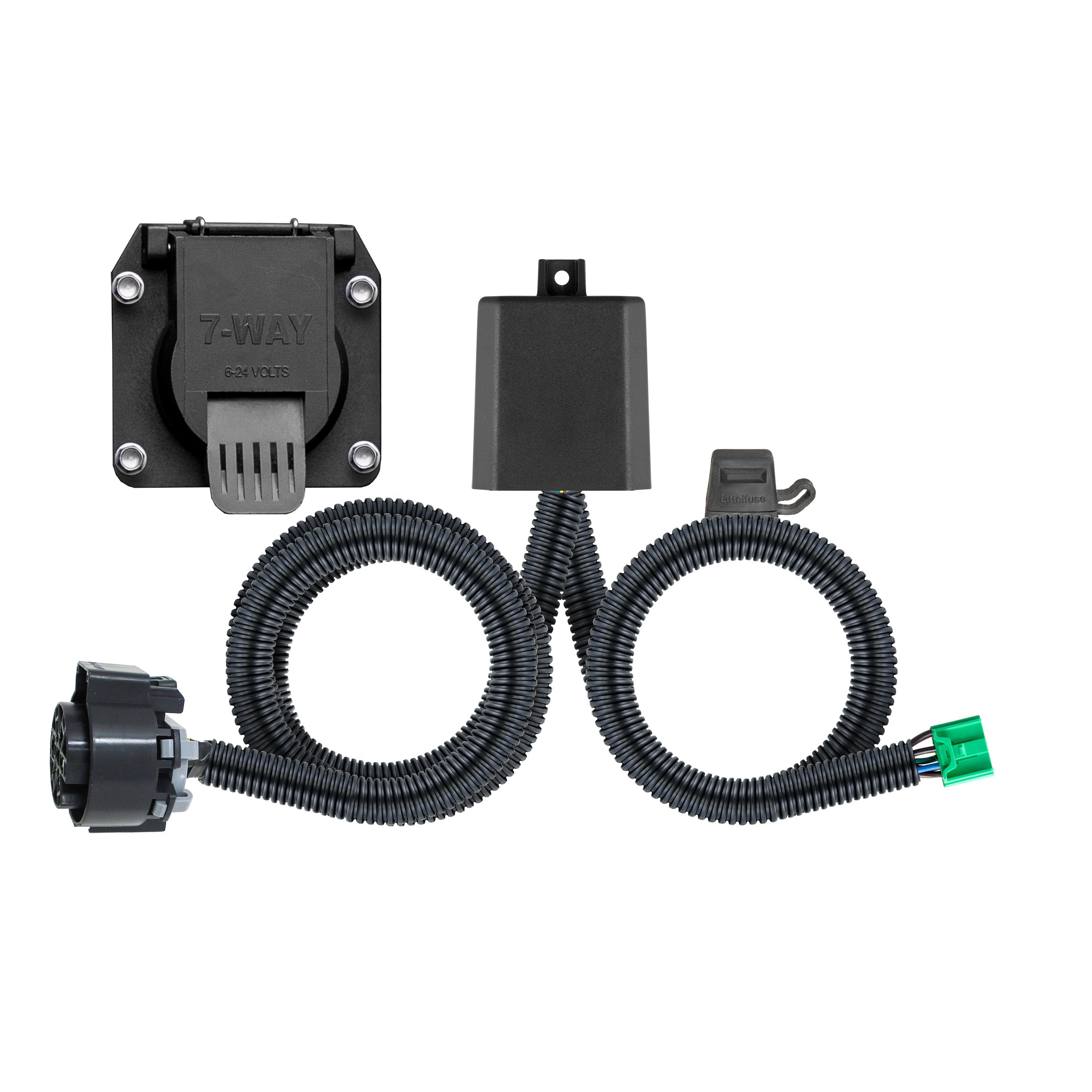 Trailer Wiring 7-Way Plug w/ Bracket