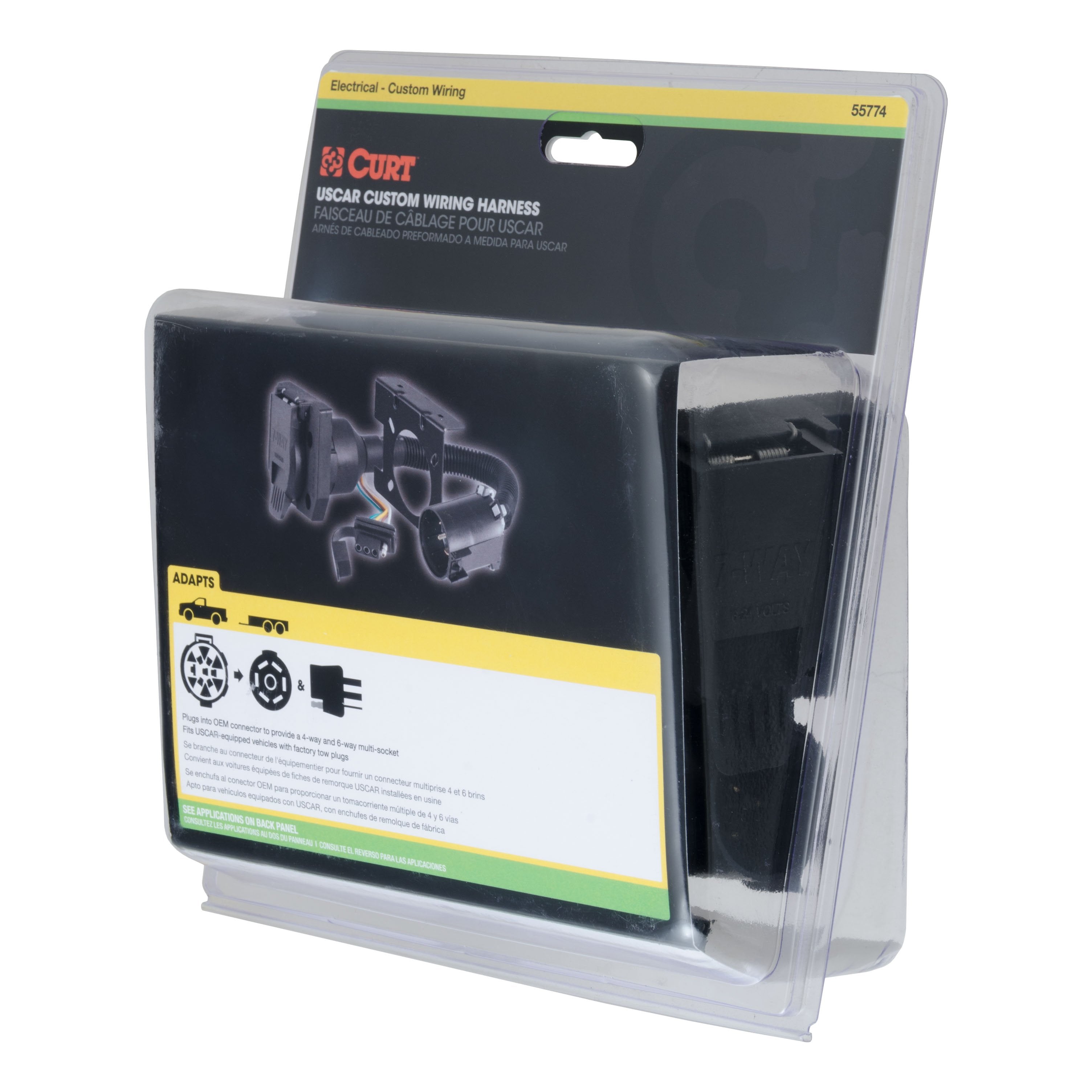Trailer Wiring 7-Way Plug w/ Bracket