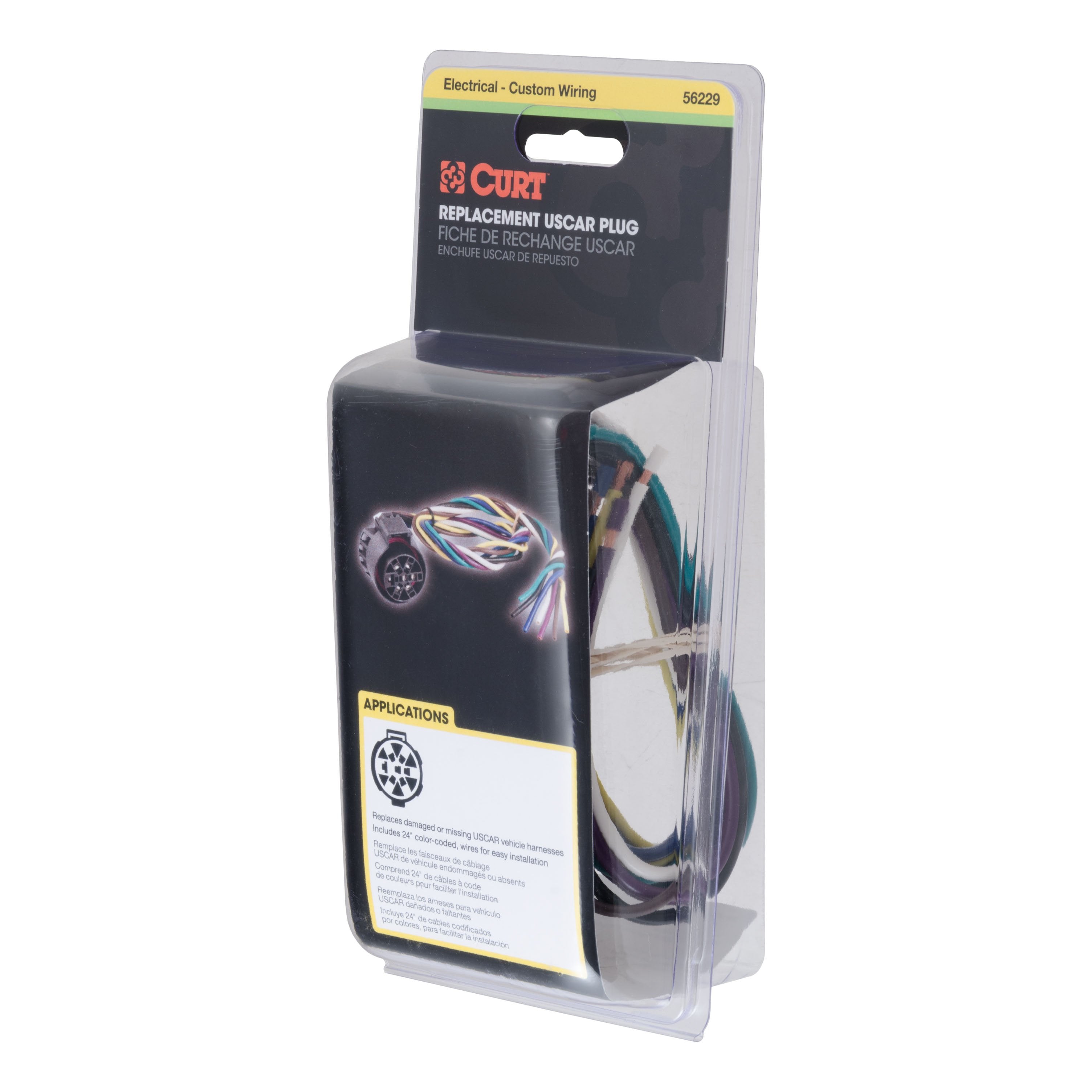 Trailer Wiring 7-Way Plug w/ Bracket