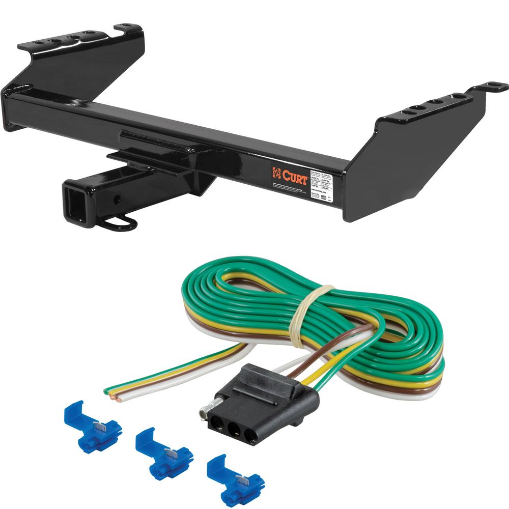 Curt trailer hitch and wiring harness for Dodge and Ford vehicles