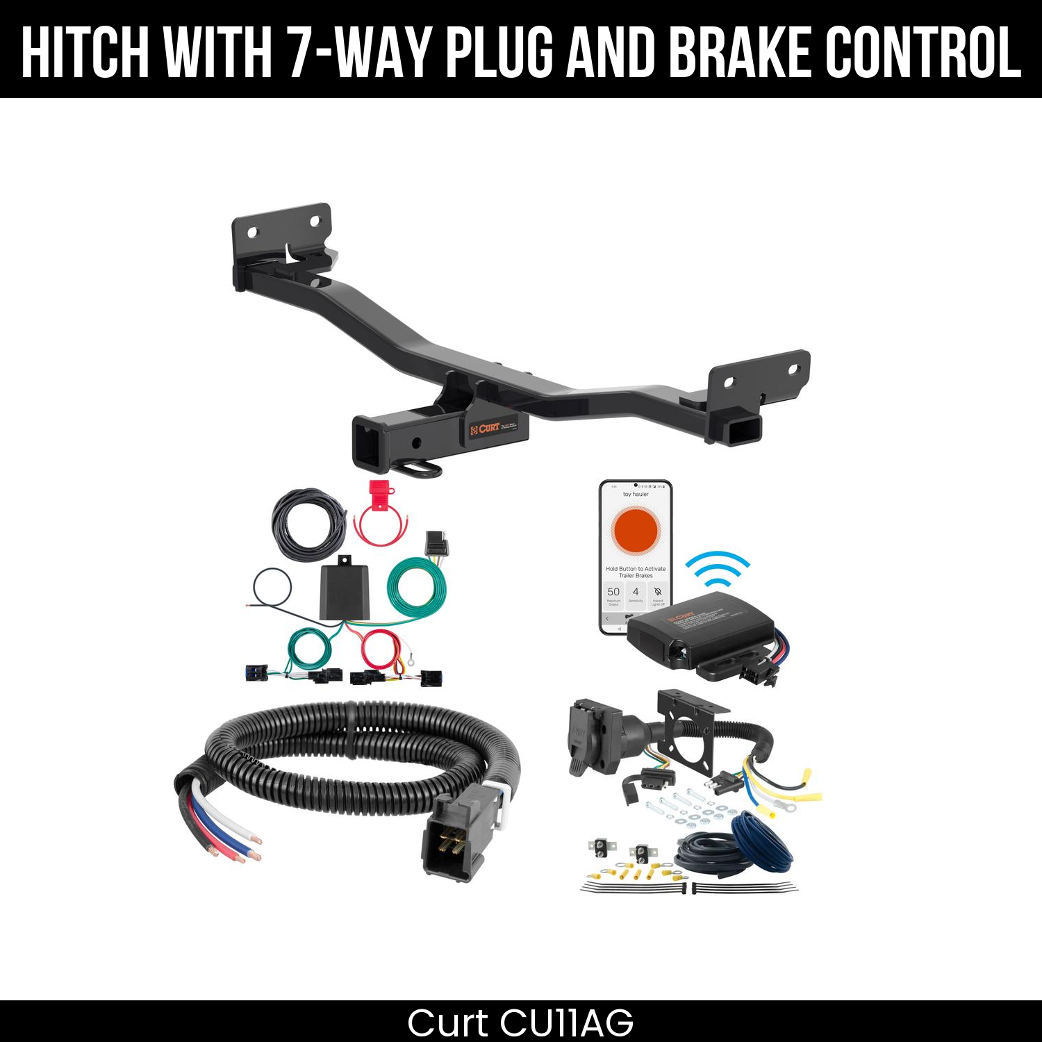 Trailer Hitch , 7-Way , Echo Under-Dash Brake Control