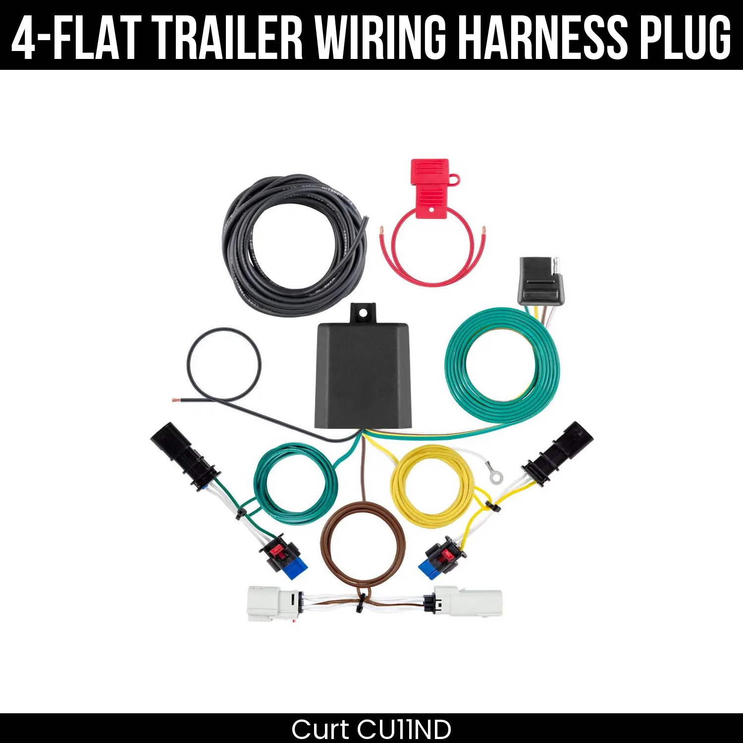 Trailer Wiring 4-Flat Plug Only