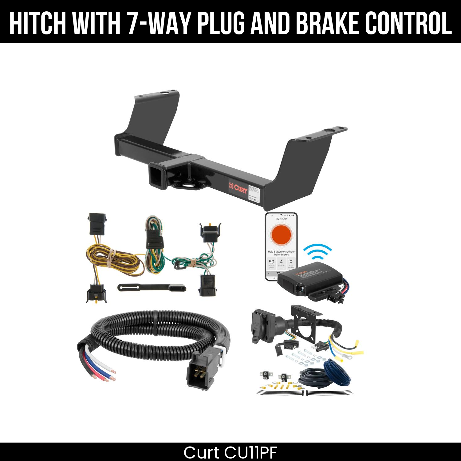 Trailer Hitch , 7-Way , Echo Under-Dash Brake Control
