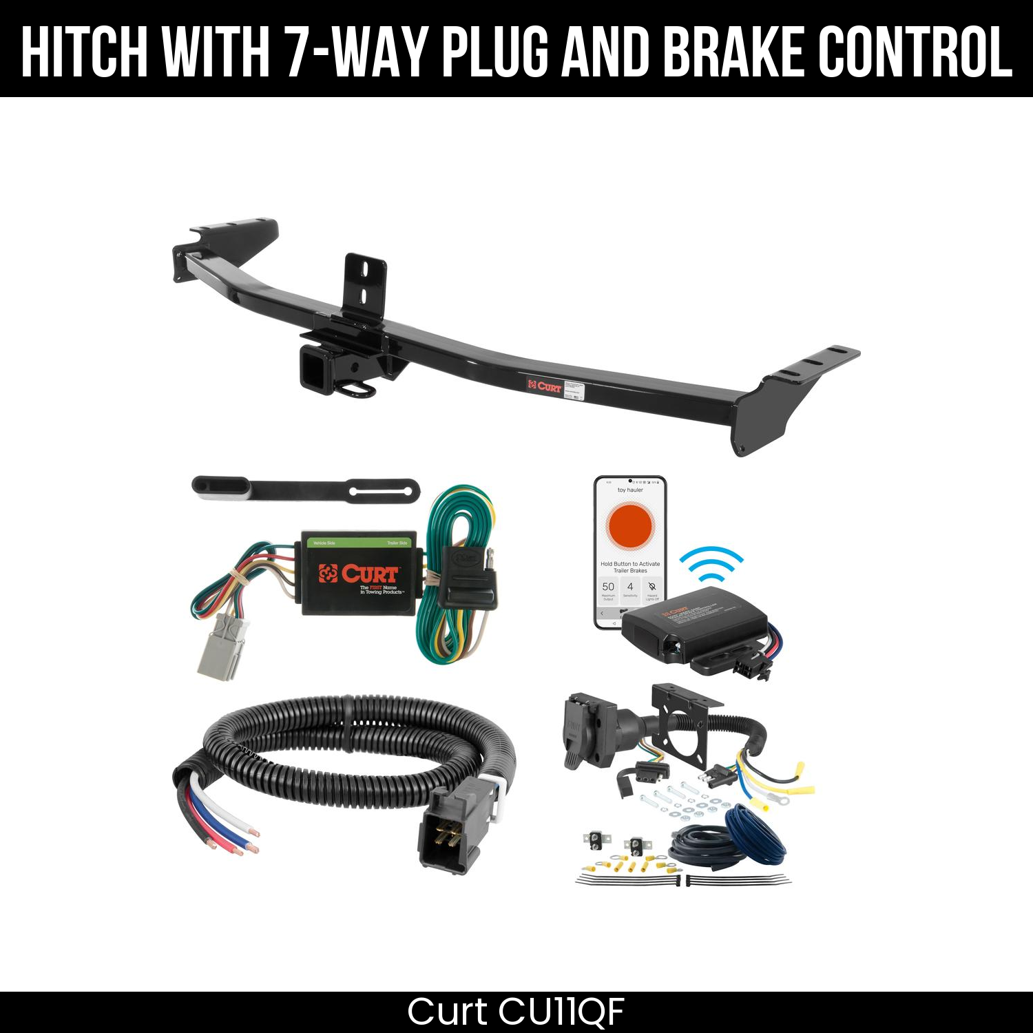 Trailer Hitch , 7-Way , Echo Under-Dash Brake Control