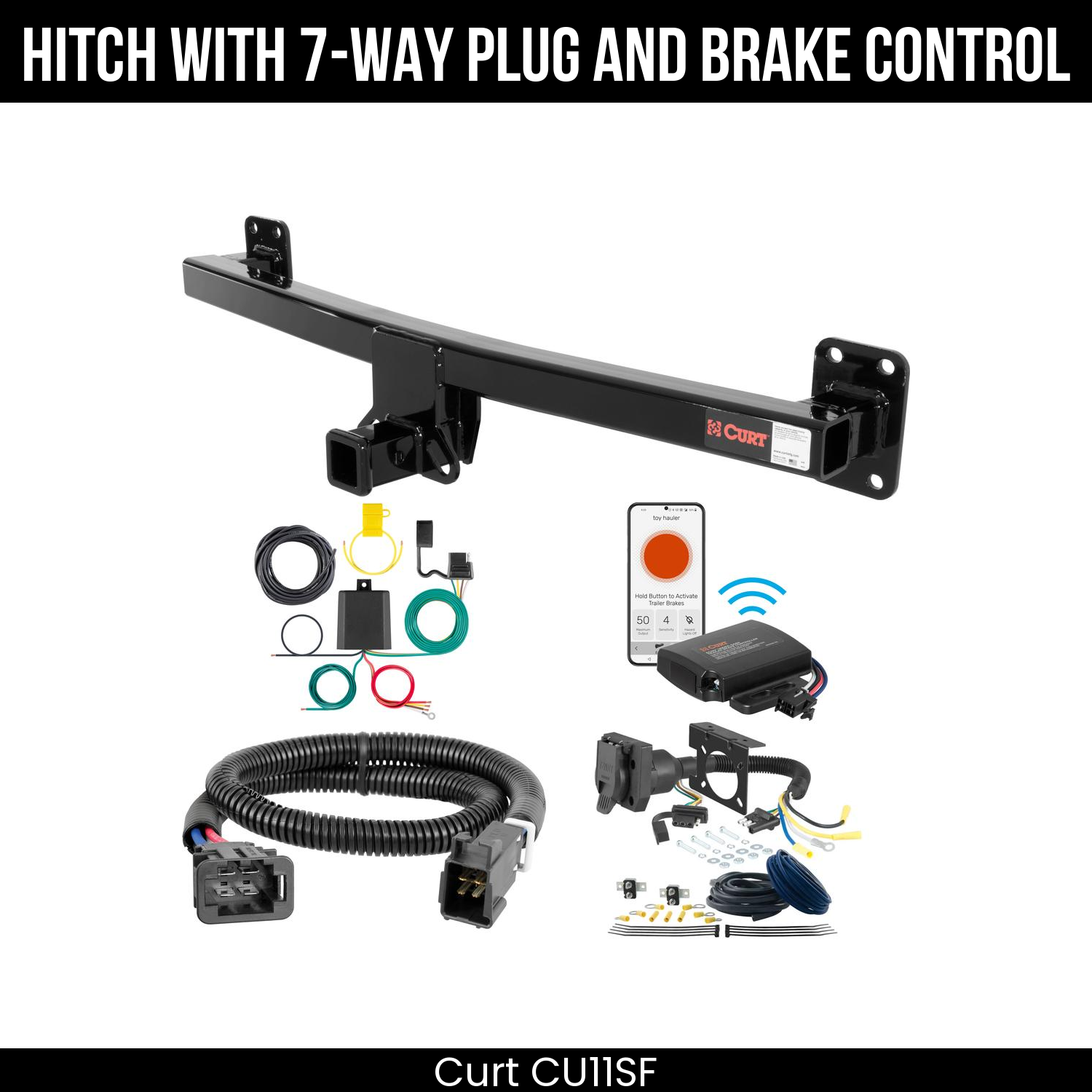 Trailer Hitch , 7-Way , Echo Under-Dash Brake Control
