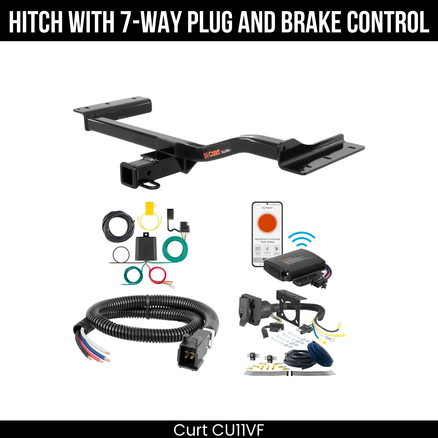 Trailer Hitch , 7-Way , Echo Under-Dash Brake Control