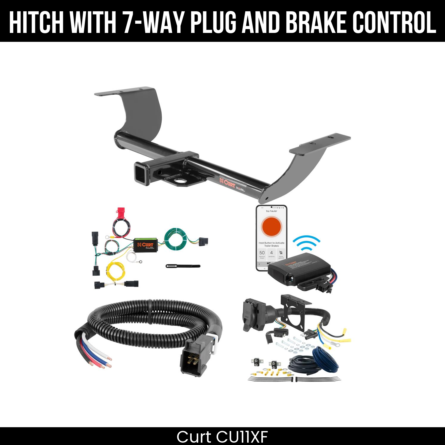 Trailer Hitch , 7-Way , Echo Under-Dash Brake Control