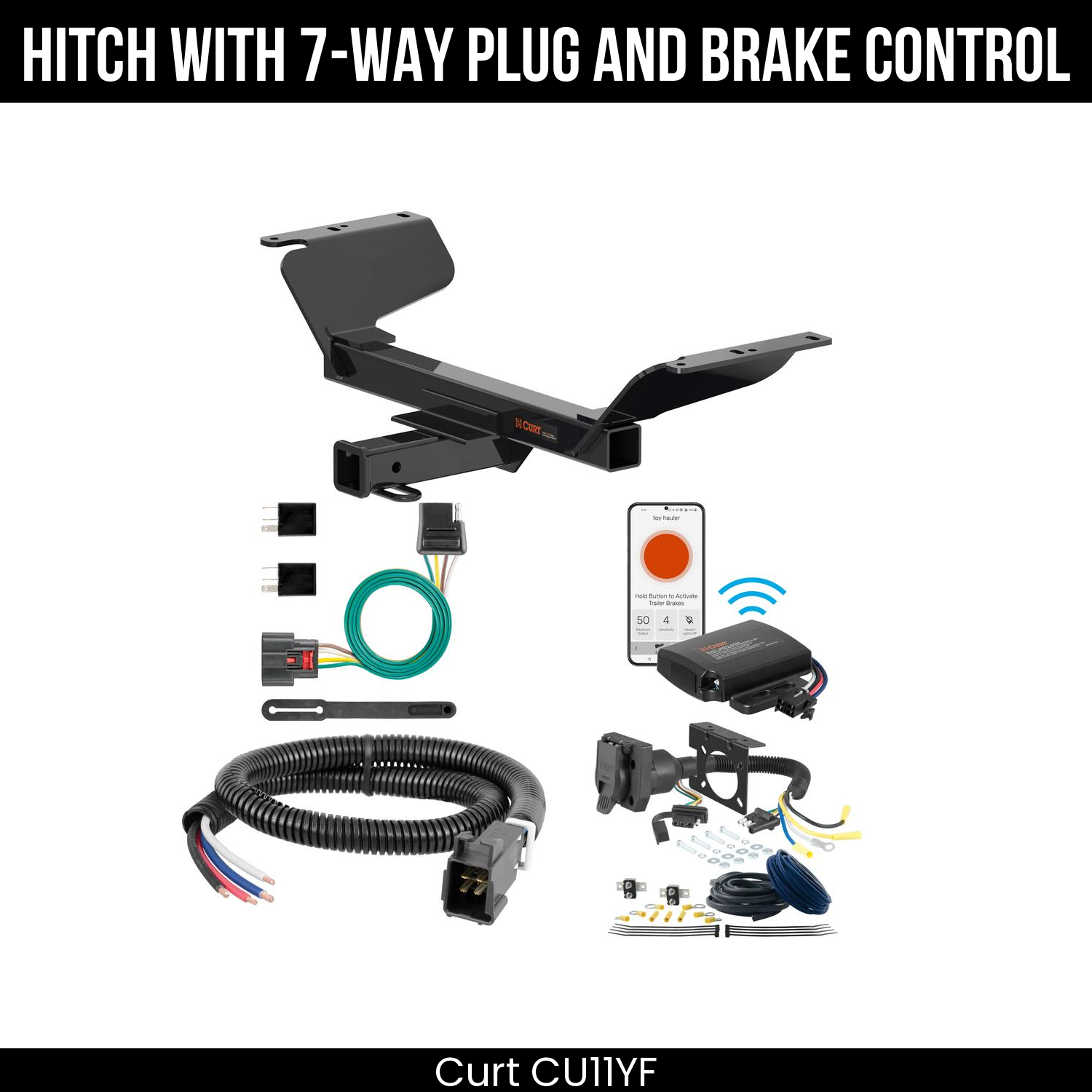 Trailer Hitch , 7-Way , Echo Under-Dash Brake Control