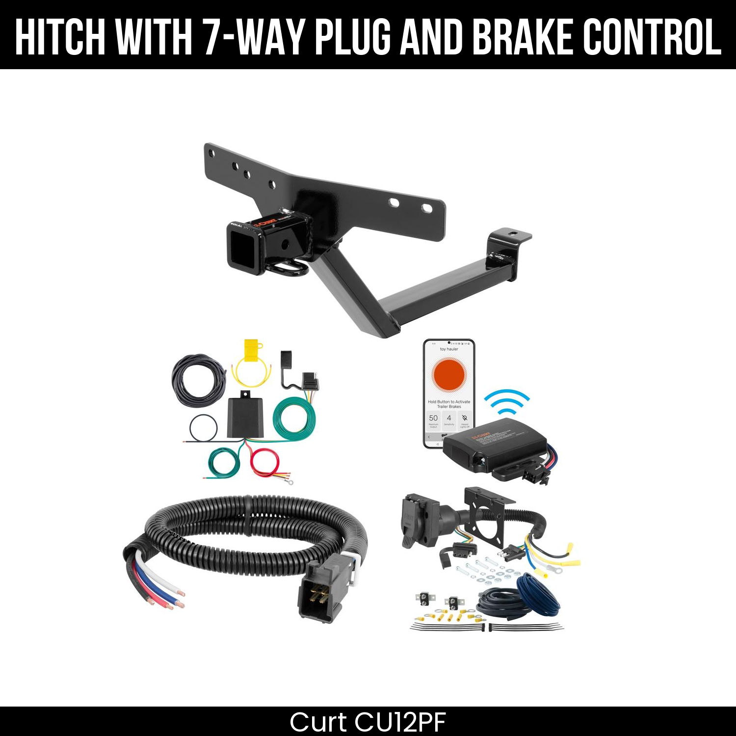 Trailer Hitch , 7-Way , Echo Under-Dash Brake Control