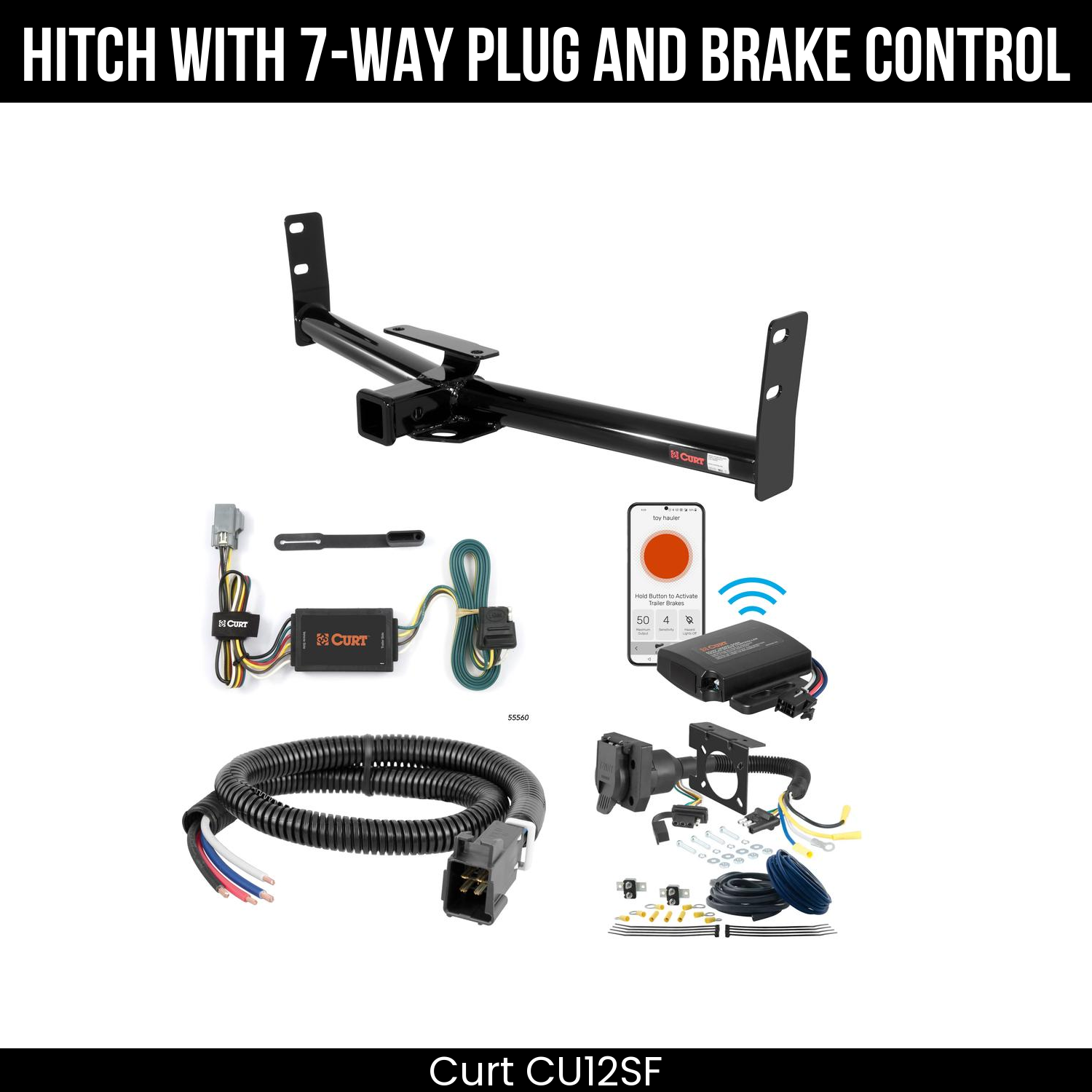 Trailer Hitch , 7-Way , Echo Under-Dash Brake Control
