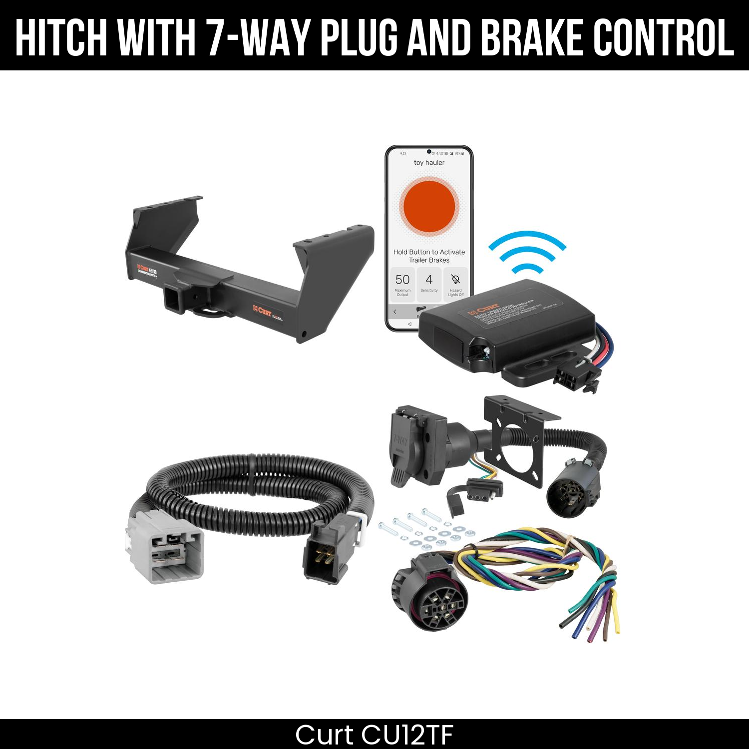 Trailer Hitch , 7-Way , Echo Under-Dash Brake Control