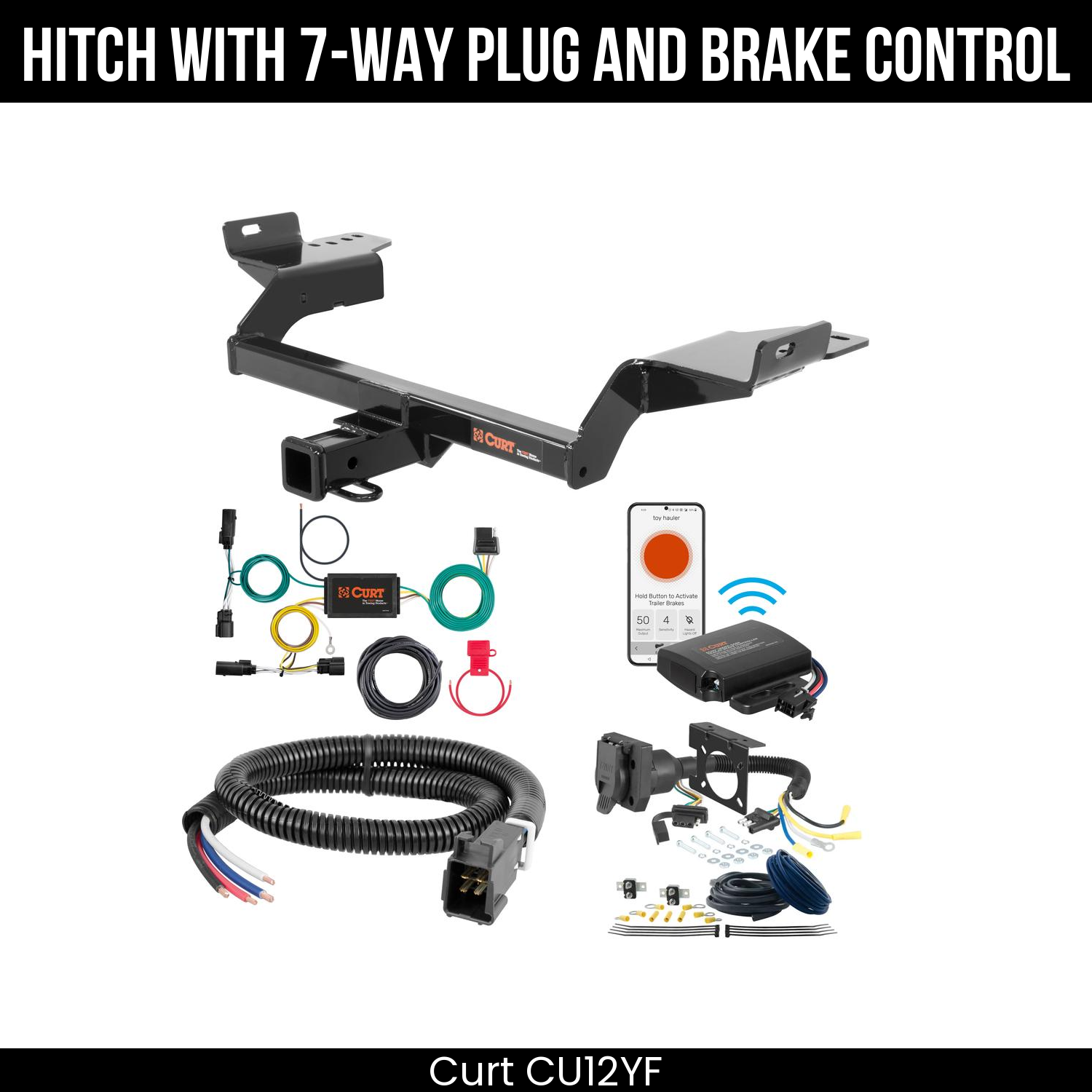 Trailer Hitch , 7-Way , Echo Under-Dash Brake Control