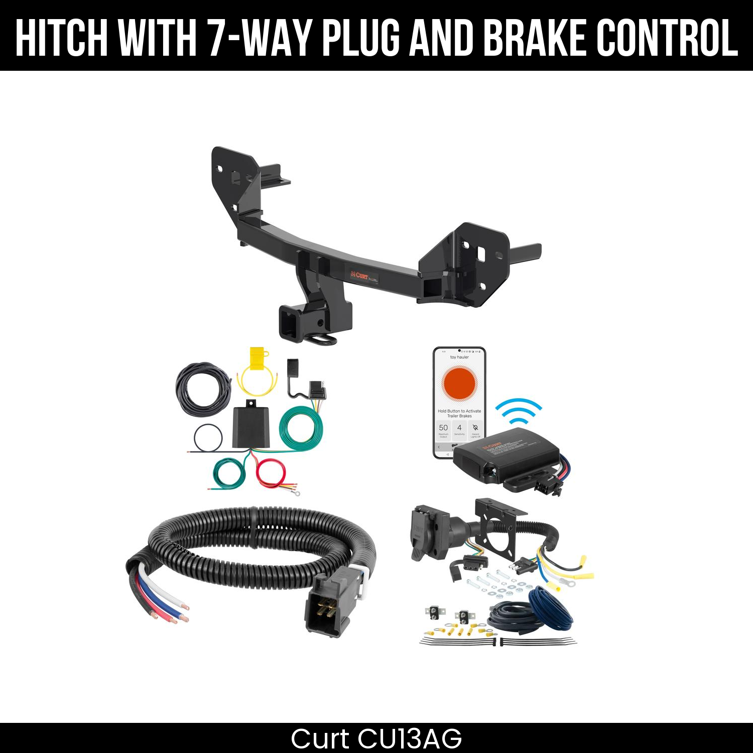 Trailer Hitch , 7-Way , Echo Under-Dash Brake Control