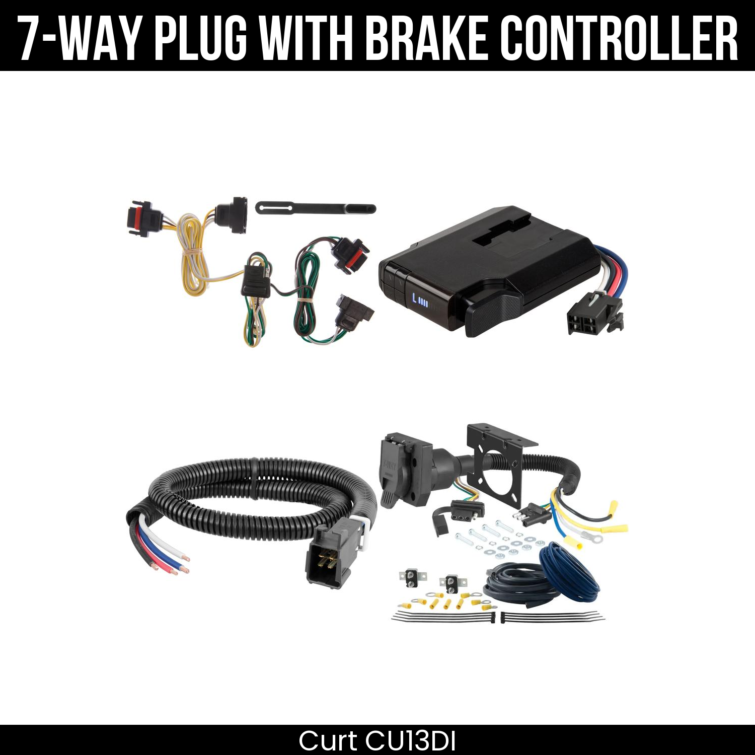 Trailer Wiring 7-Way Plug w/ Bracket , Venturer Brake Control