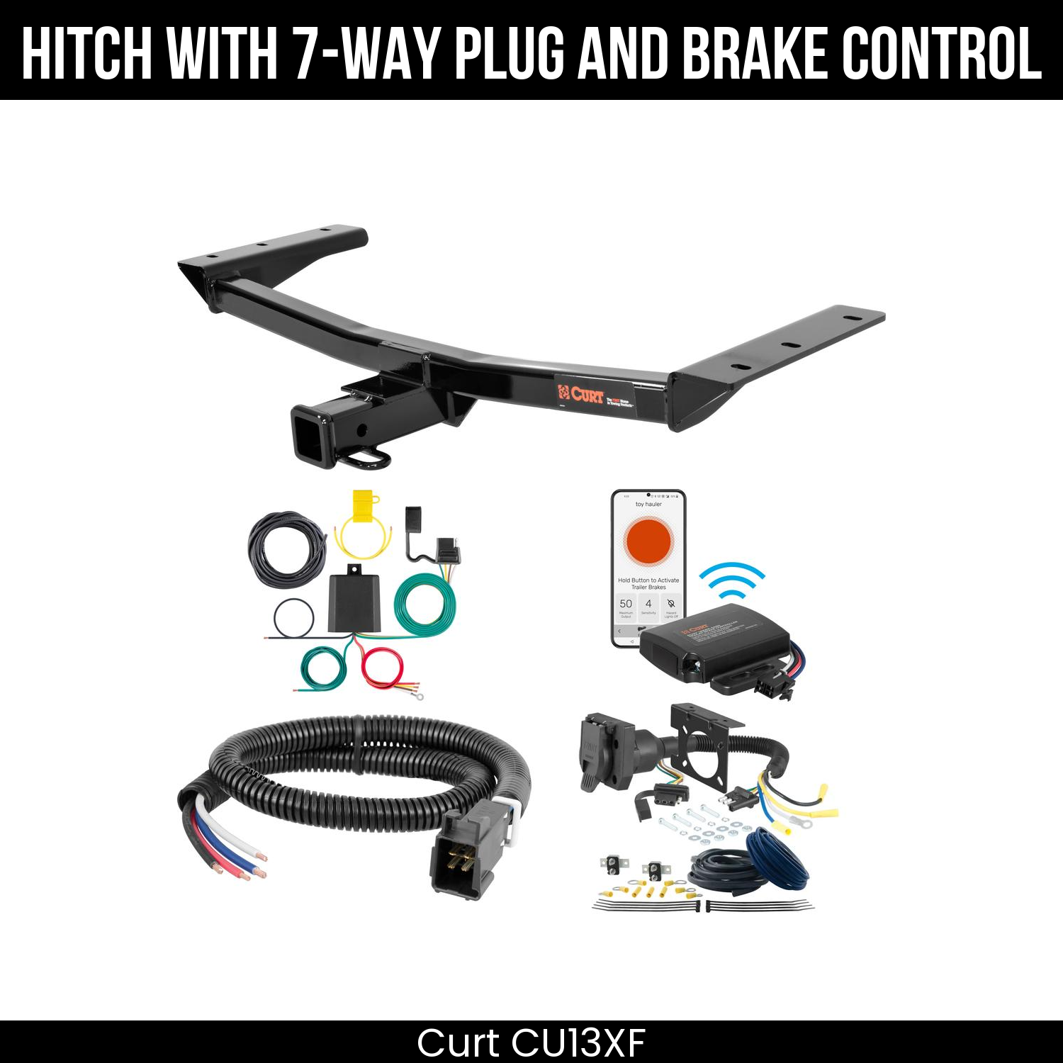 Trailer Hitch , 7-Way , Echo Under-Dash Brake Control