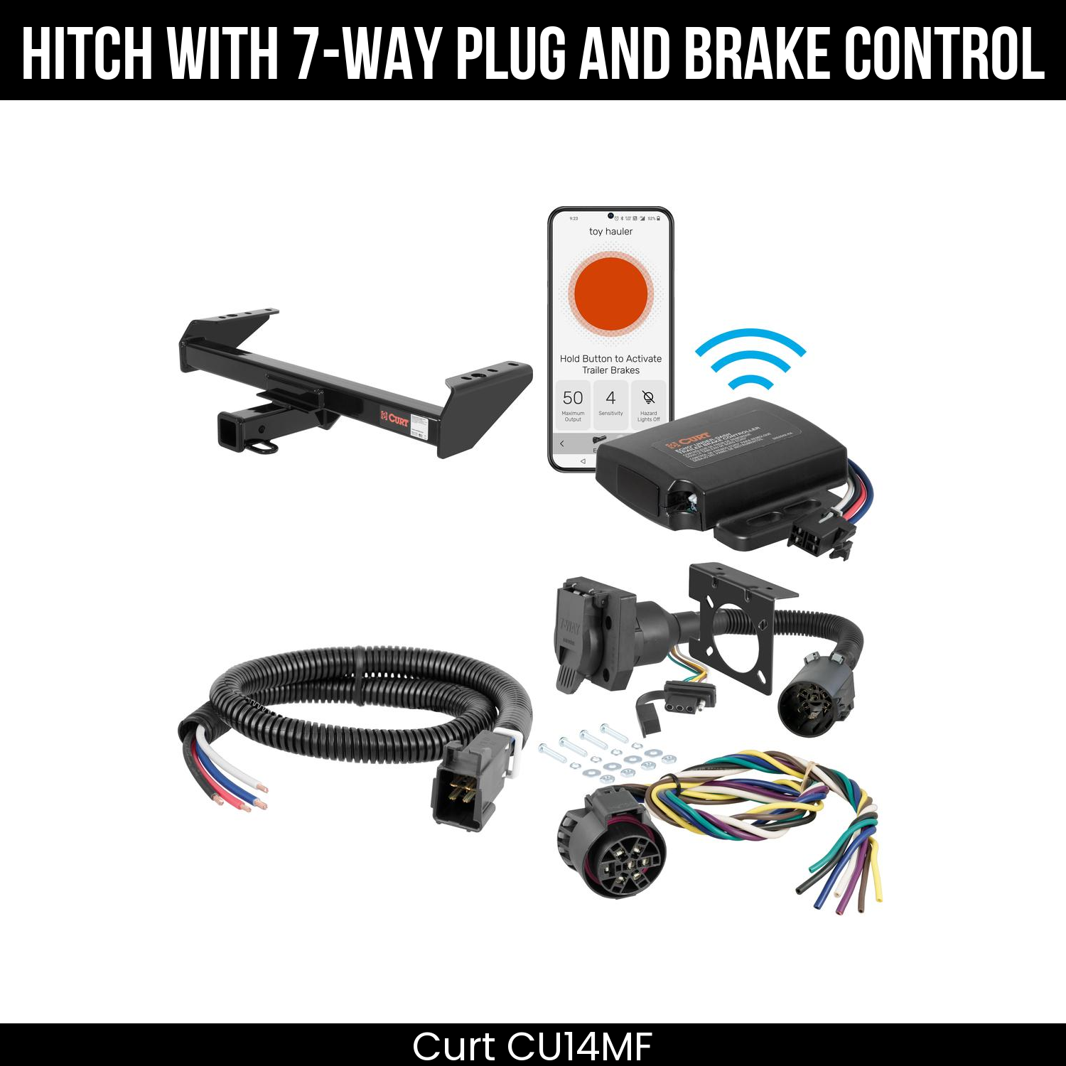 Trailer Hitch , 7-Way , Echo Under-Dash Brake Control