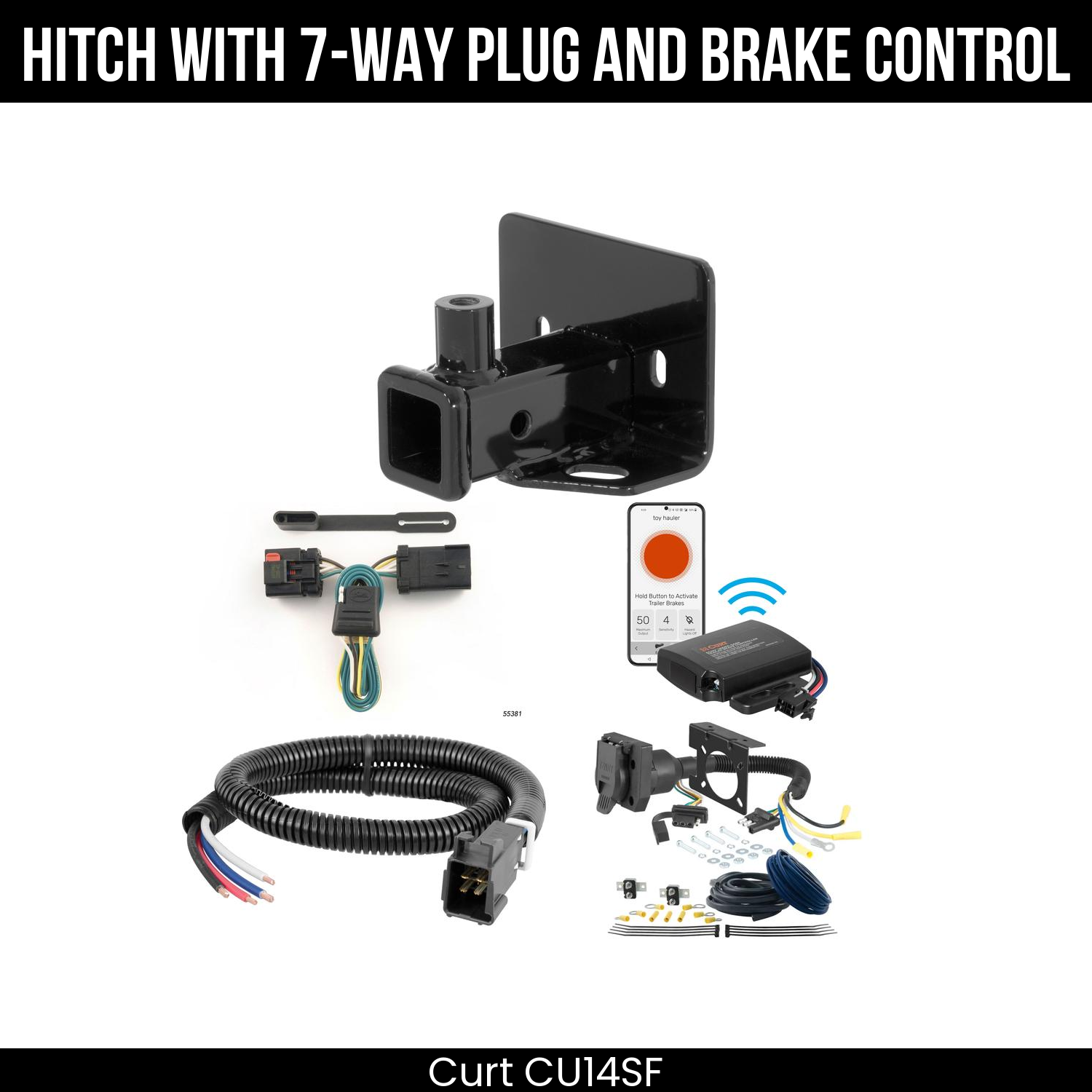 Trailer Hitch , 7-Way , Echo Under-Dash Brake Control