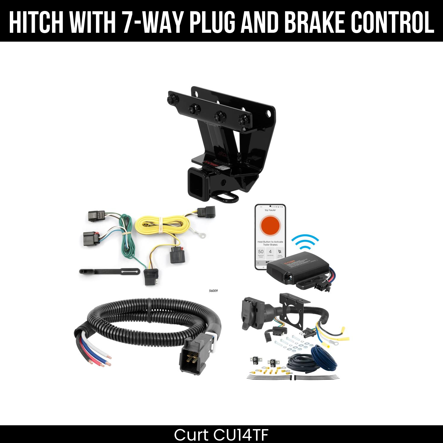 Trailer Hitch , 7-Way , Echo Under-Dash Brake Control