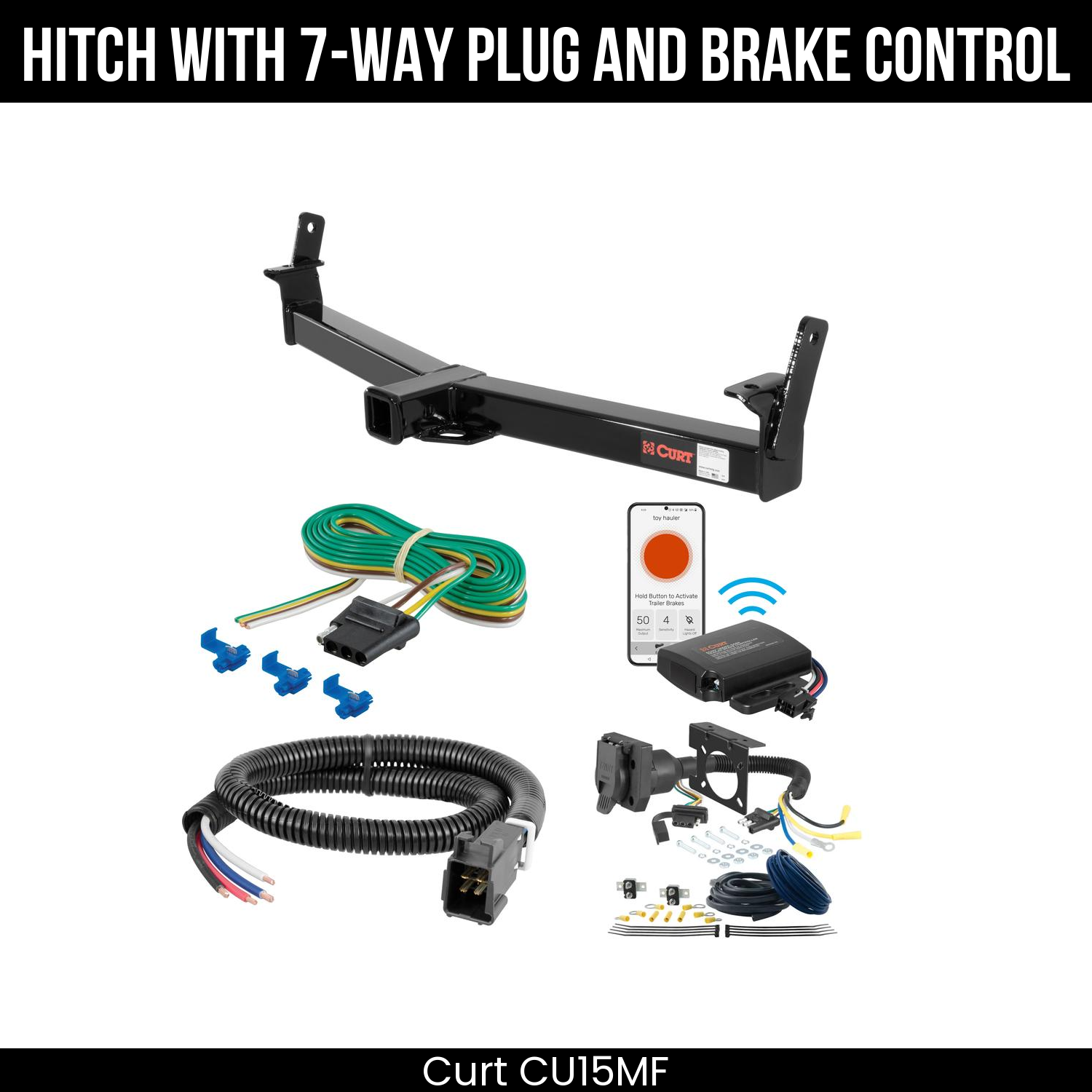 Trailer Hitch , 7-Way , Echo Under-Dash Brake Control