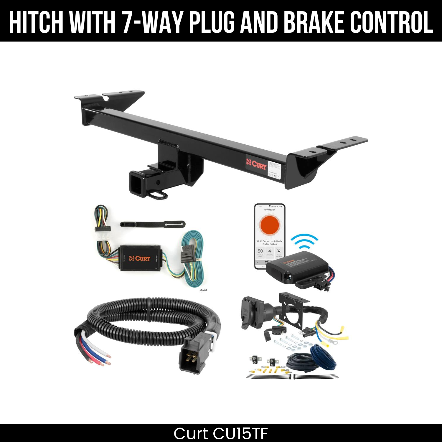 Trailer Hitch , 7-Way , Echo Under-Dash Brake Control