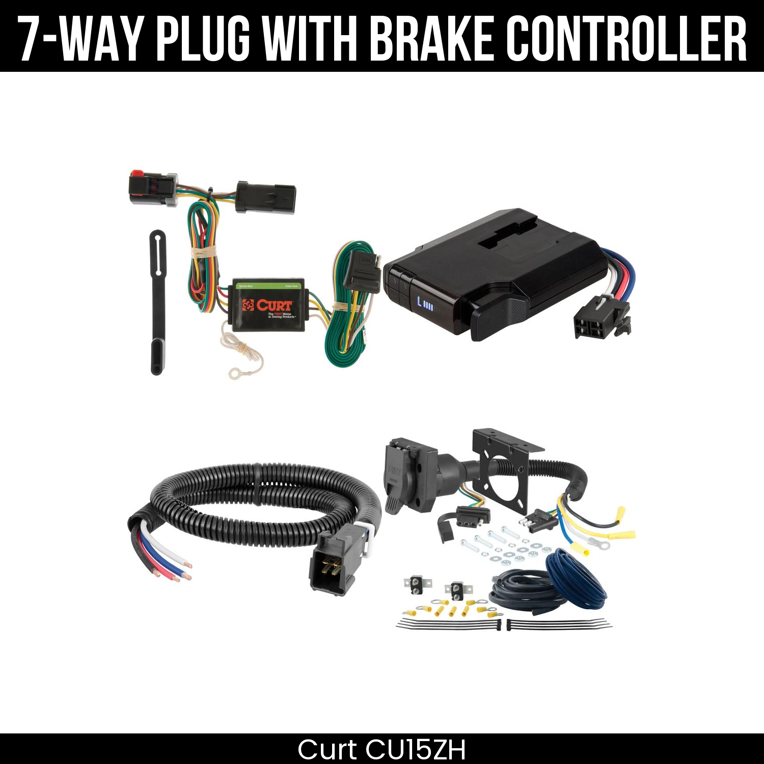 Trailer Wiring 7-Way Plug w/ Bracket , Venturer Brake Control