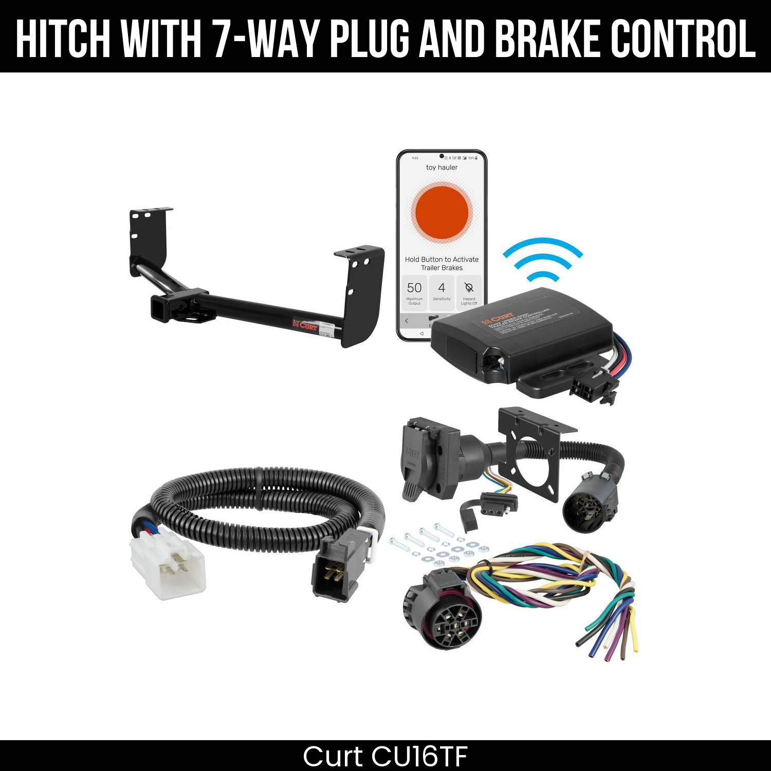Trailer Hitch , 7-Way , Echo Under-Dash Brake Control