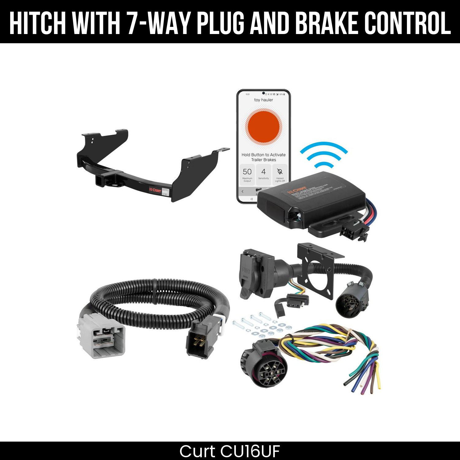 Trailer Hitch , 7-Way , Echo Under-Dash Brake Control