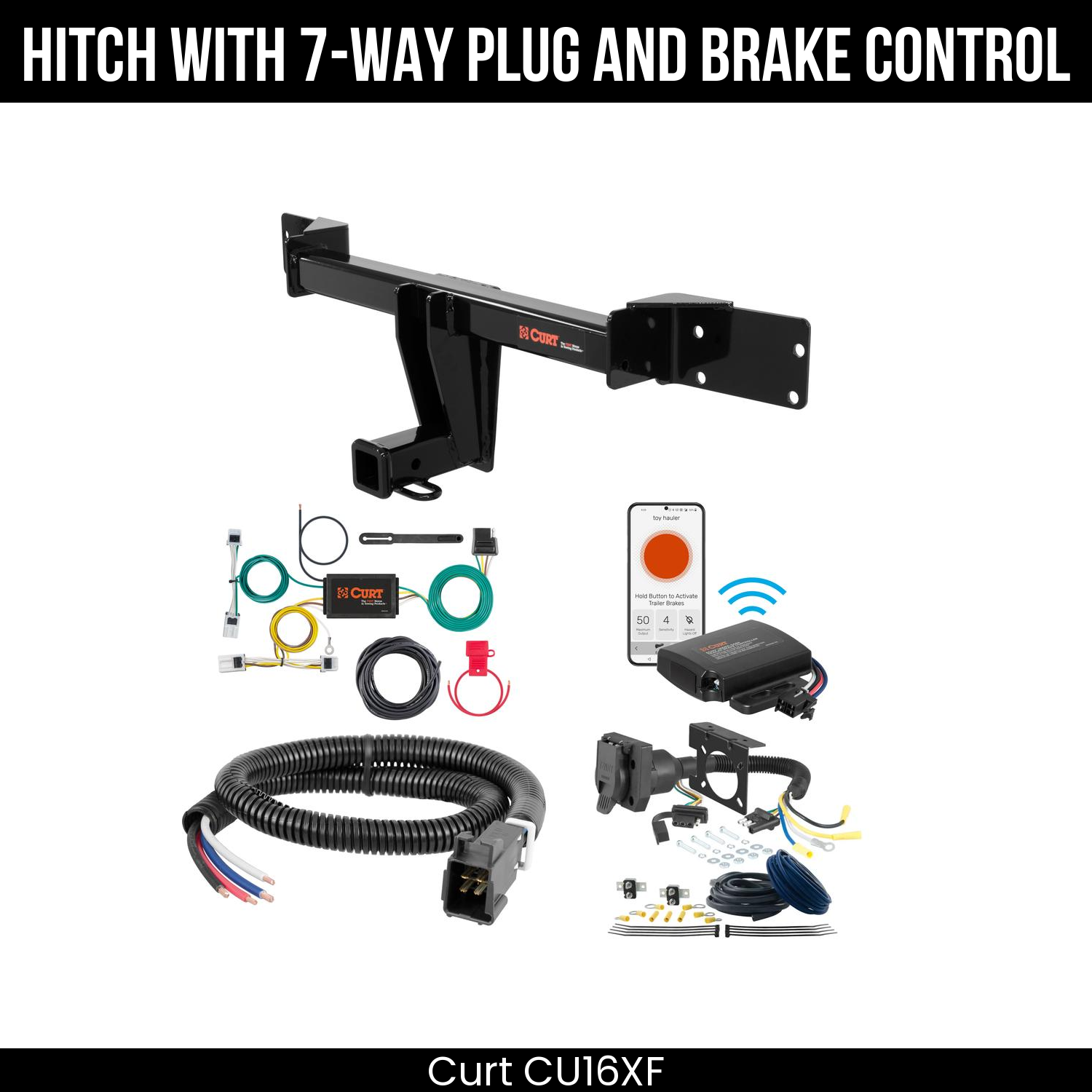 Trailer Hitch , 7-Way , Echo Under-Dash Brake Control