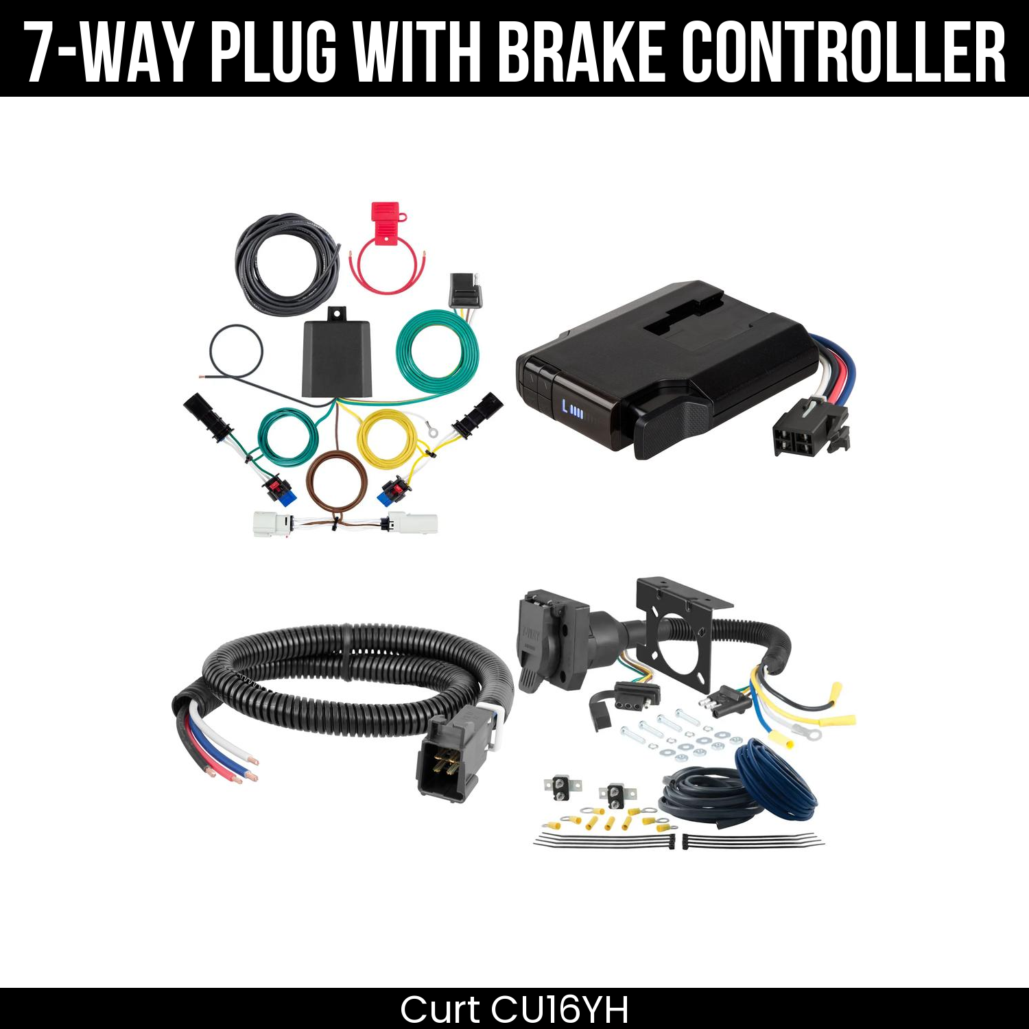 Trailer Wiring 7-Way Plug w/ Bracket , Venturer Brake Control