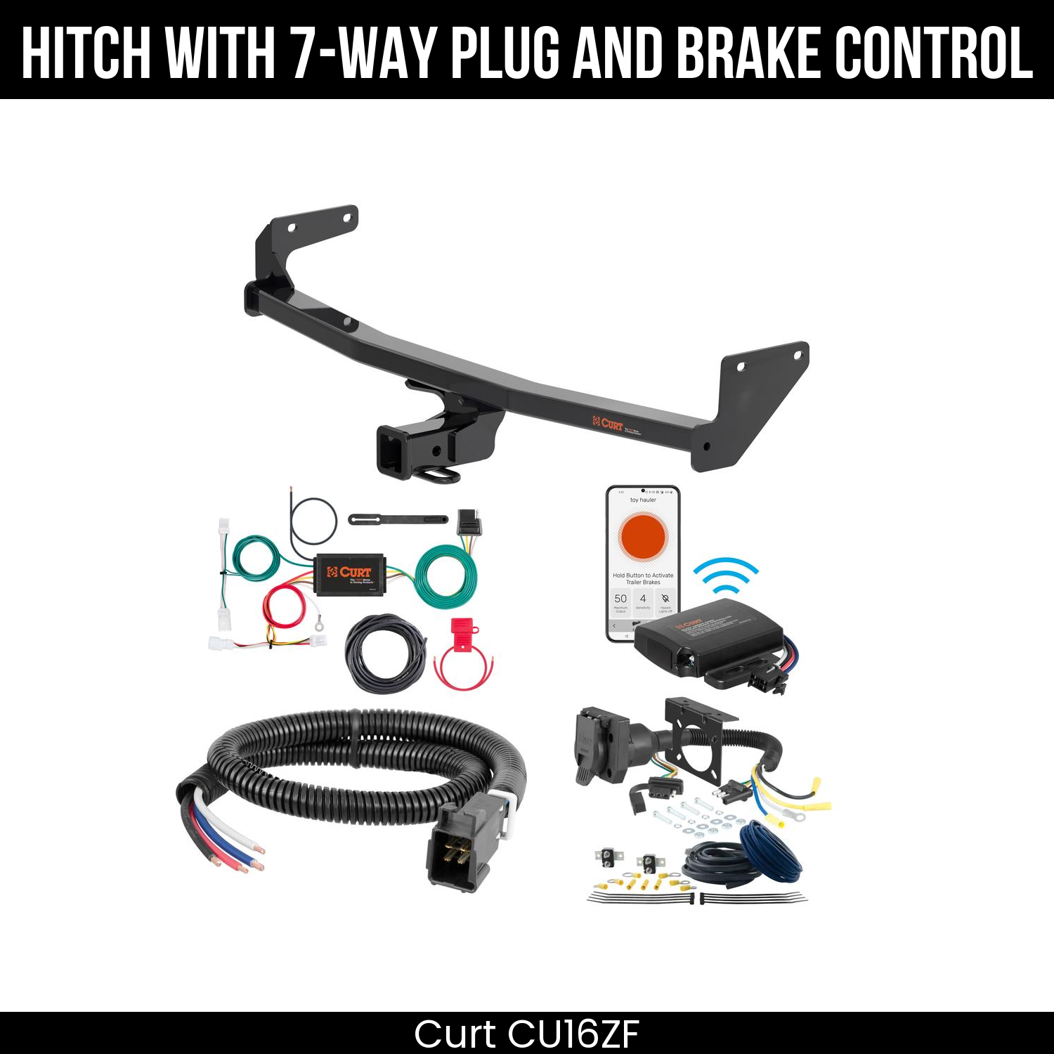 Trailer Hitch , 7-Way , Echo Under-Dash Brake Control
