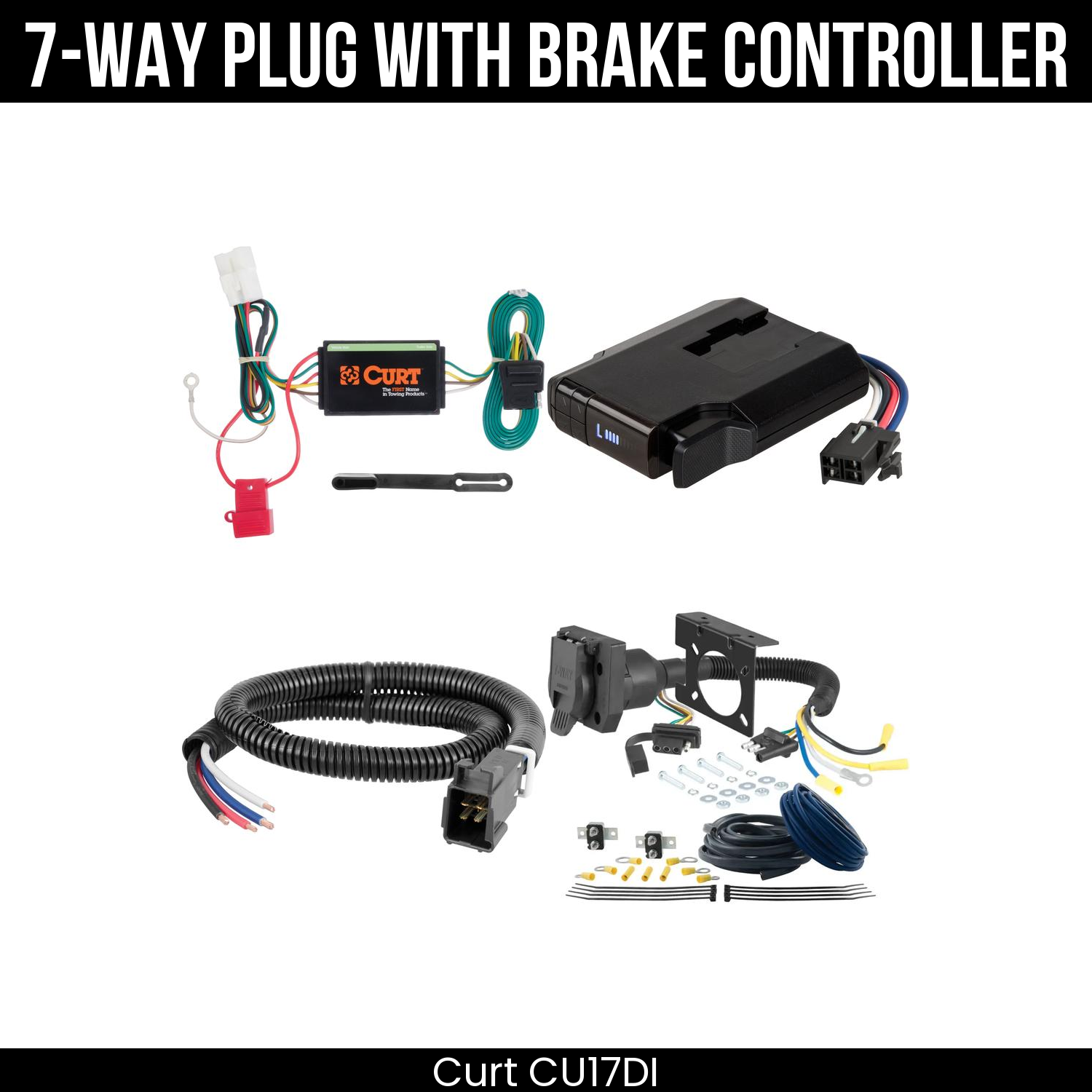 Trailer Wiring 7-Way Plug w/ Bracket , Venturer Brake Control