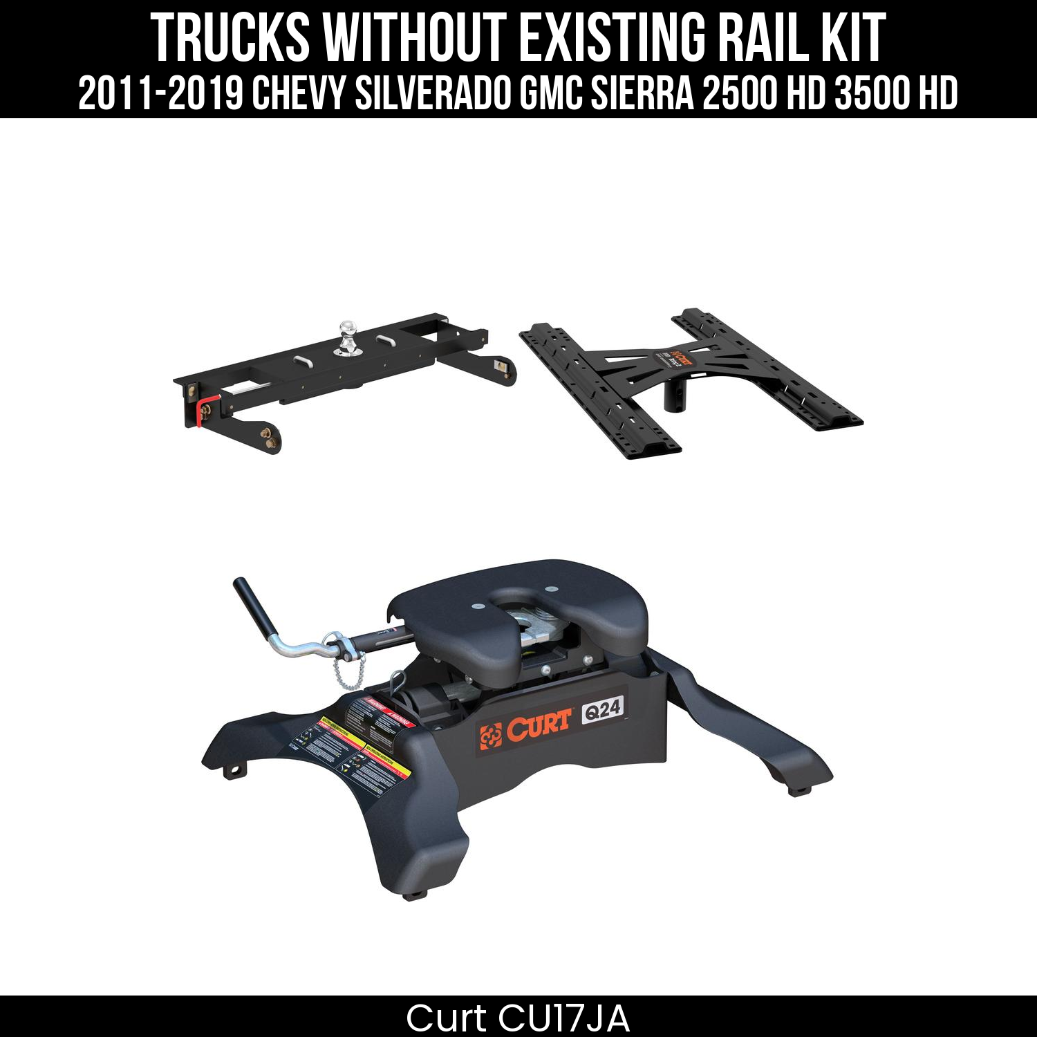 Double Lock EZr Gooseneck Hitch,Double Lock EZr Gooseneck Install Brackets,X5 Gooseneck-to-5th-Wheel Adapter Plate,Q24 5th Wheel Hitch Head