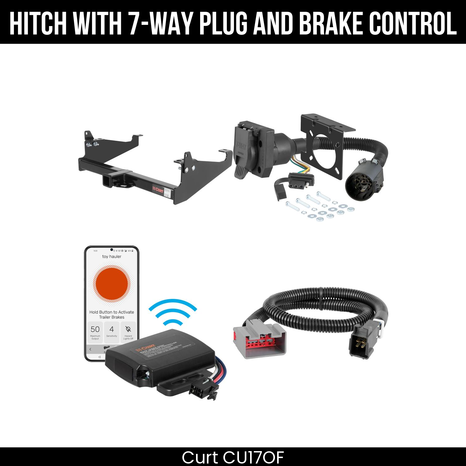 Trailer Hitch , 7-Way , Echo Under-Dash Brake Control