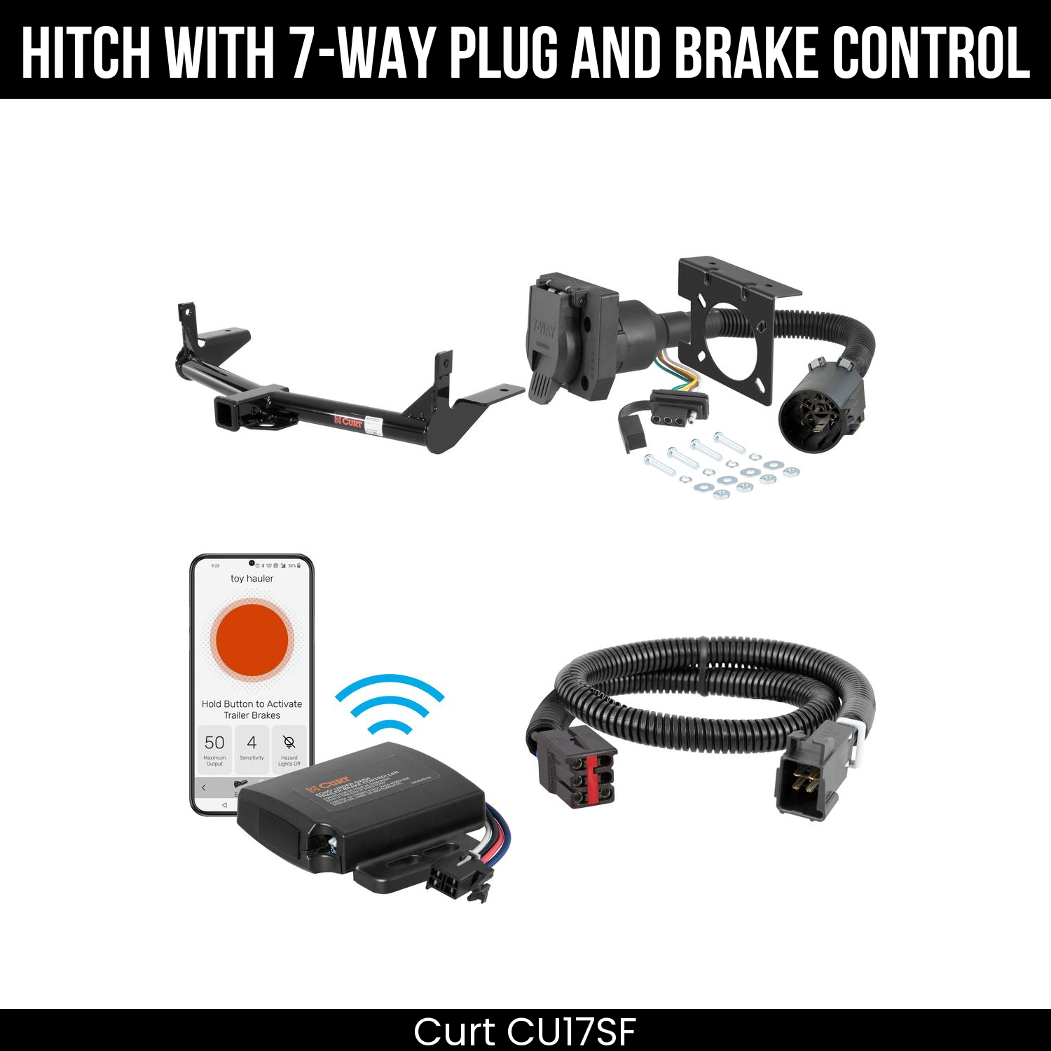 Trailer Hitch , 7-Way , Echo Under-Dash Brake Control