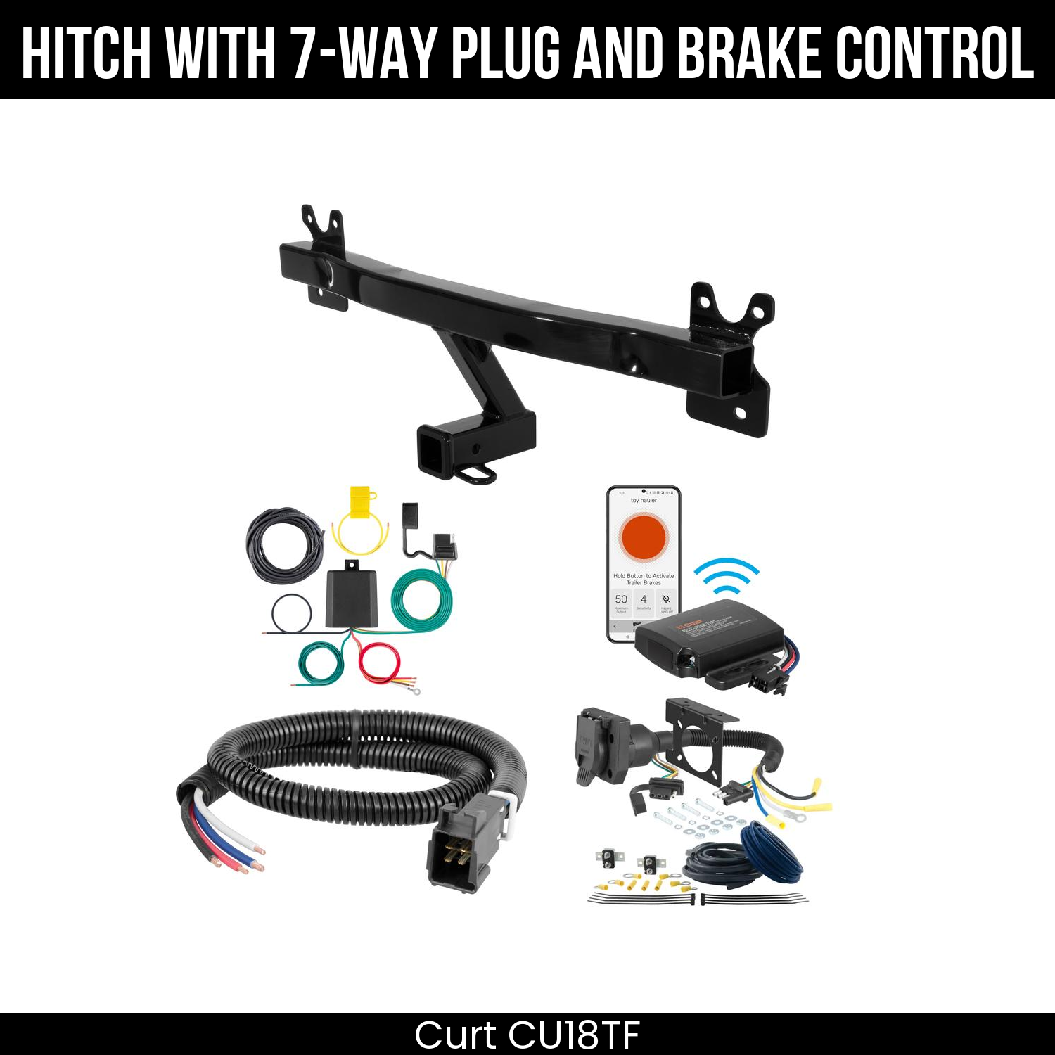 Trailer Hitch , 7-Way , Echo Under-Dash Brake Control