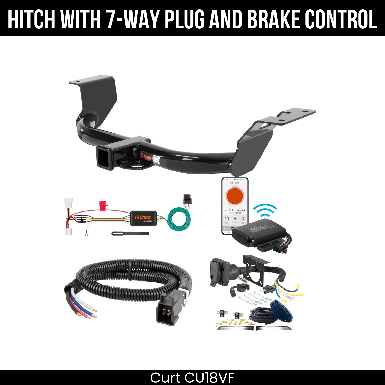 Trailer Hitch , 7-Way , Echo Under-Dash Brake Control