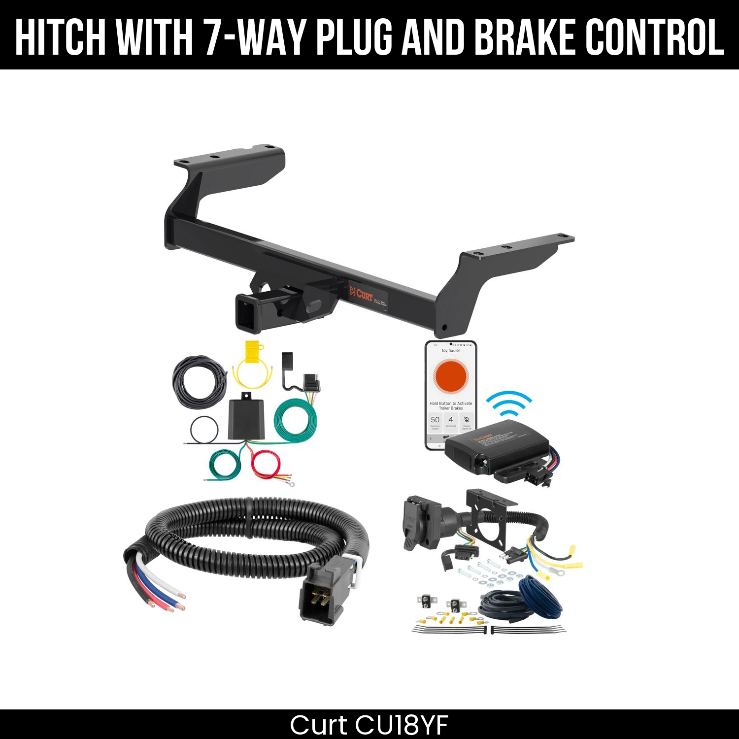 Trailer Hitch , 7-Way , Echo Under-Dash Brake Control